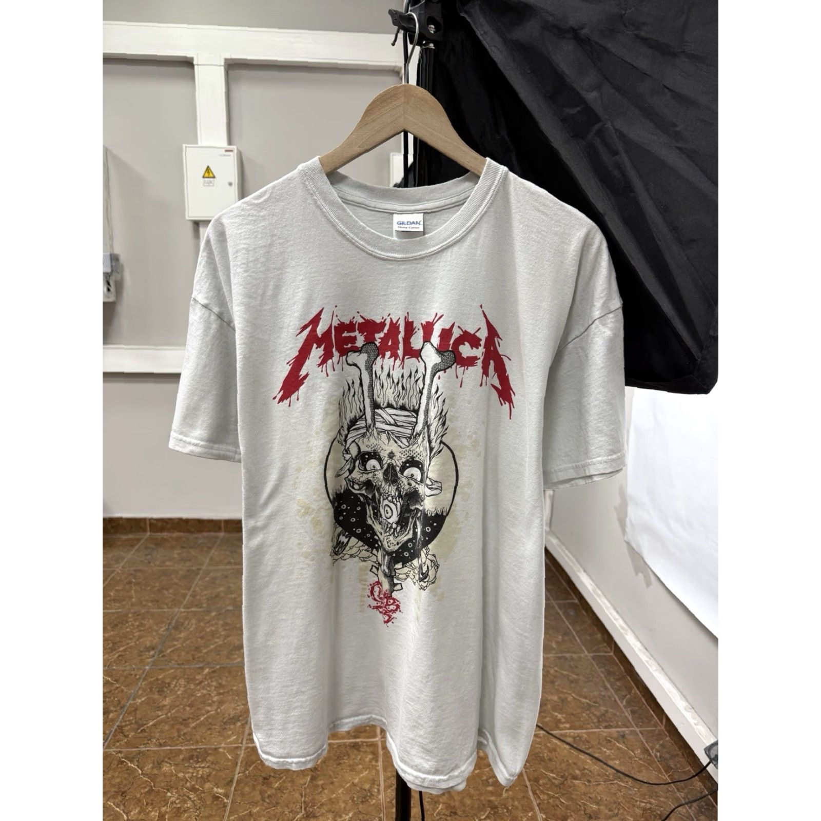 Vintage VINTAGE Metallica T-Shirt XL White Men Large Y2K Soon You’ll Please Their Appetite US Flag Size US XL / EU 56 / 4 - 2 Thumbnail
