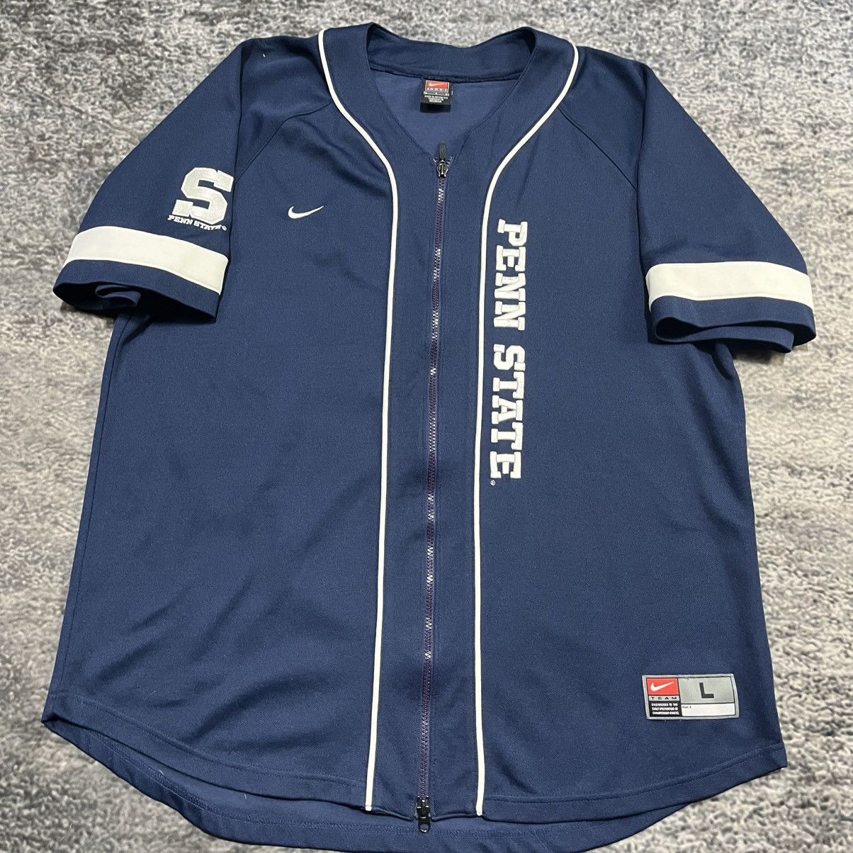 Nike Vintage 90s Nike Penn State Nittany Lions Full Zip Jersey Size US L / EU 52-54 / 3 - 3 Thumbnail