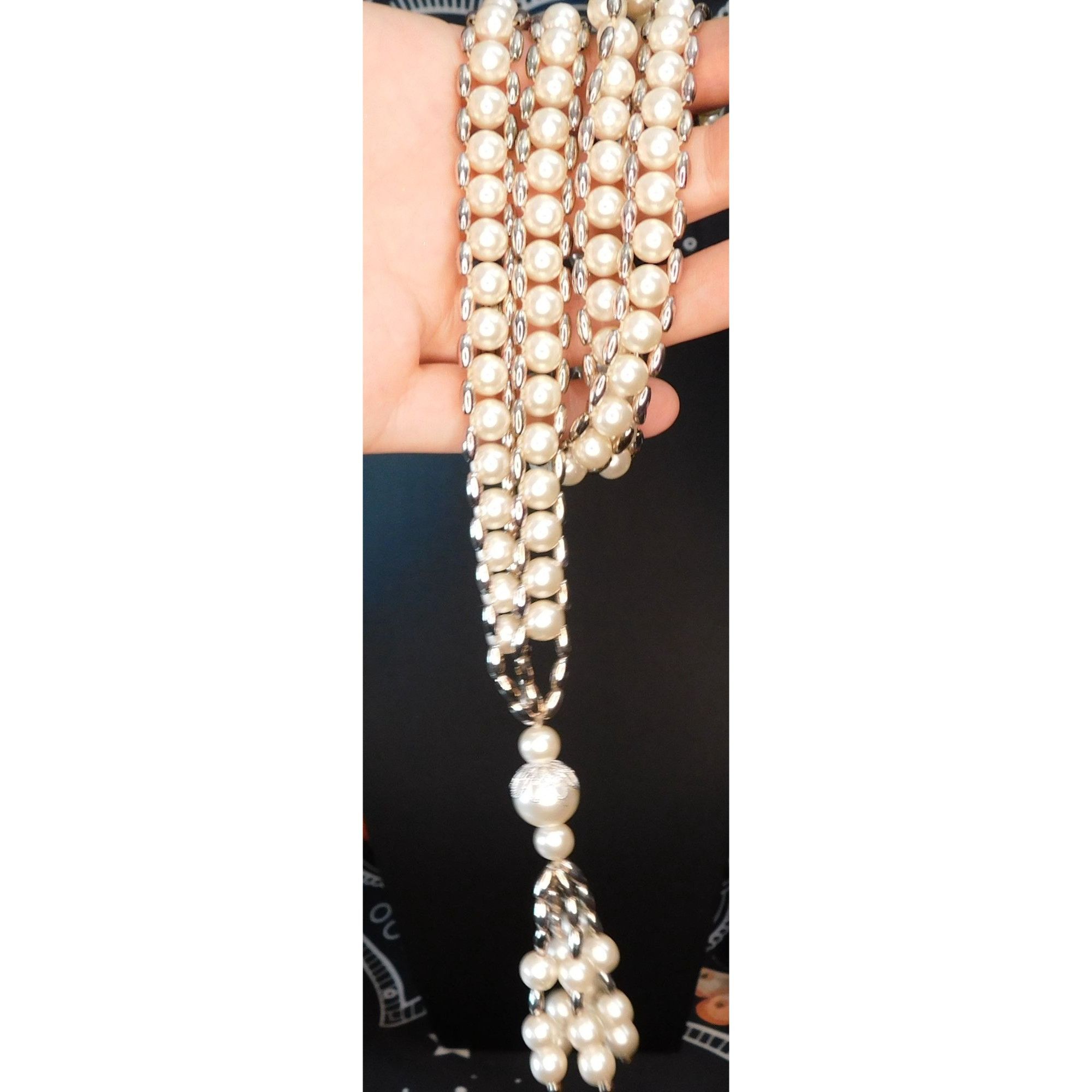Other Beaded Faux Pearl Rope And Tassel Necklace Size ONE SIZE - 4 Thumbnail