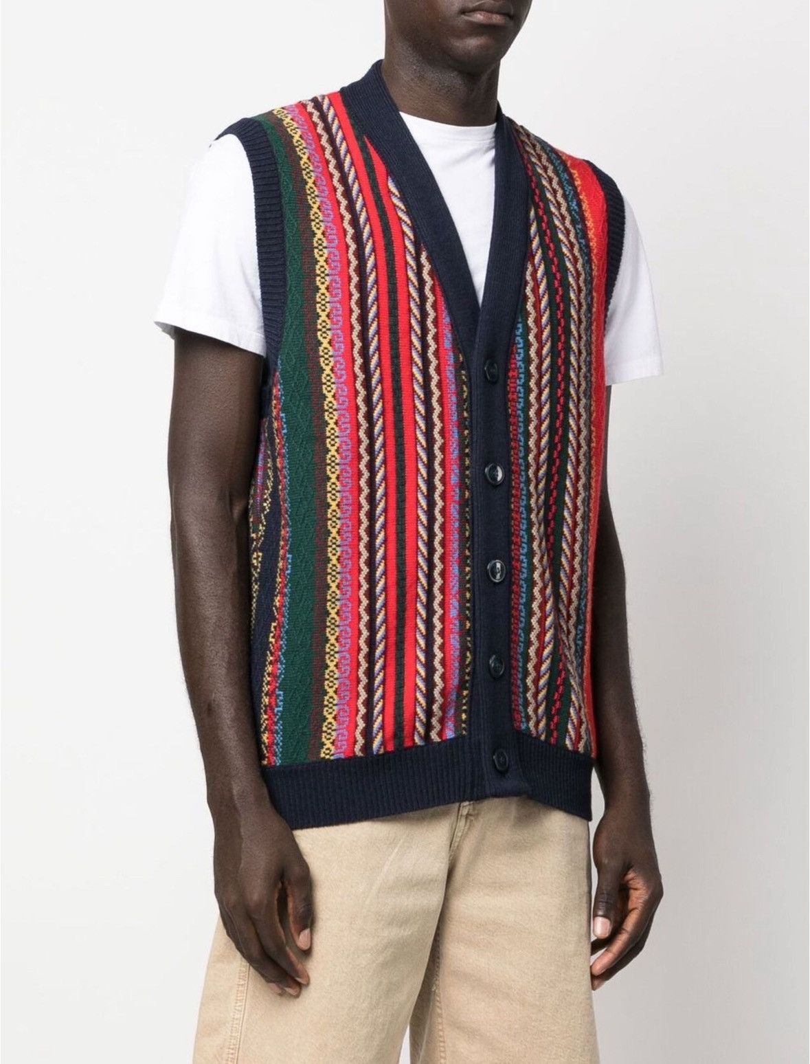 Drole De Monsieur Drôle de Monsieur Knit Cardigan Vest Le Sans Manche 90 Size US M / EU 48-50 / 2 - 1 Thumbnail