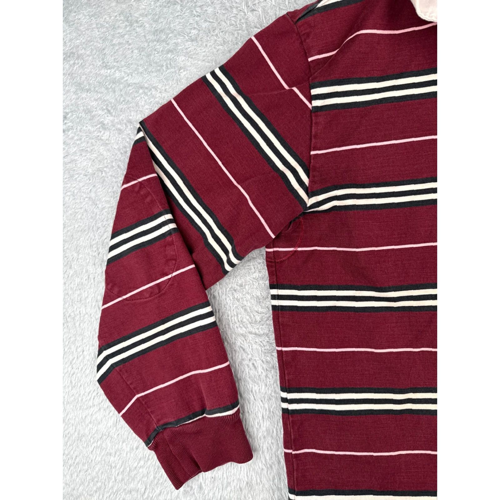 Vintage Marc Ecko Polo Shirt Men Large Red Striped Cotton Long Sleeve Rugby Mens Size US L / EU 52-54 / 3 - 3 Thumbnail