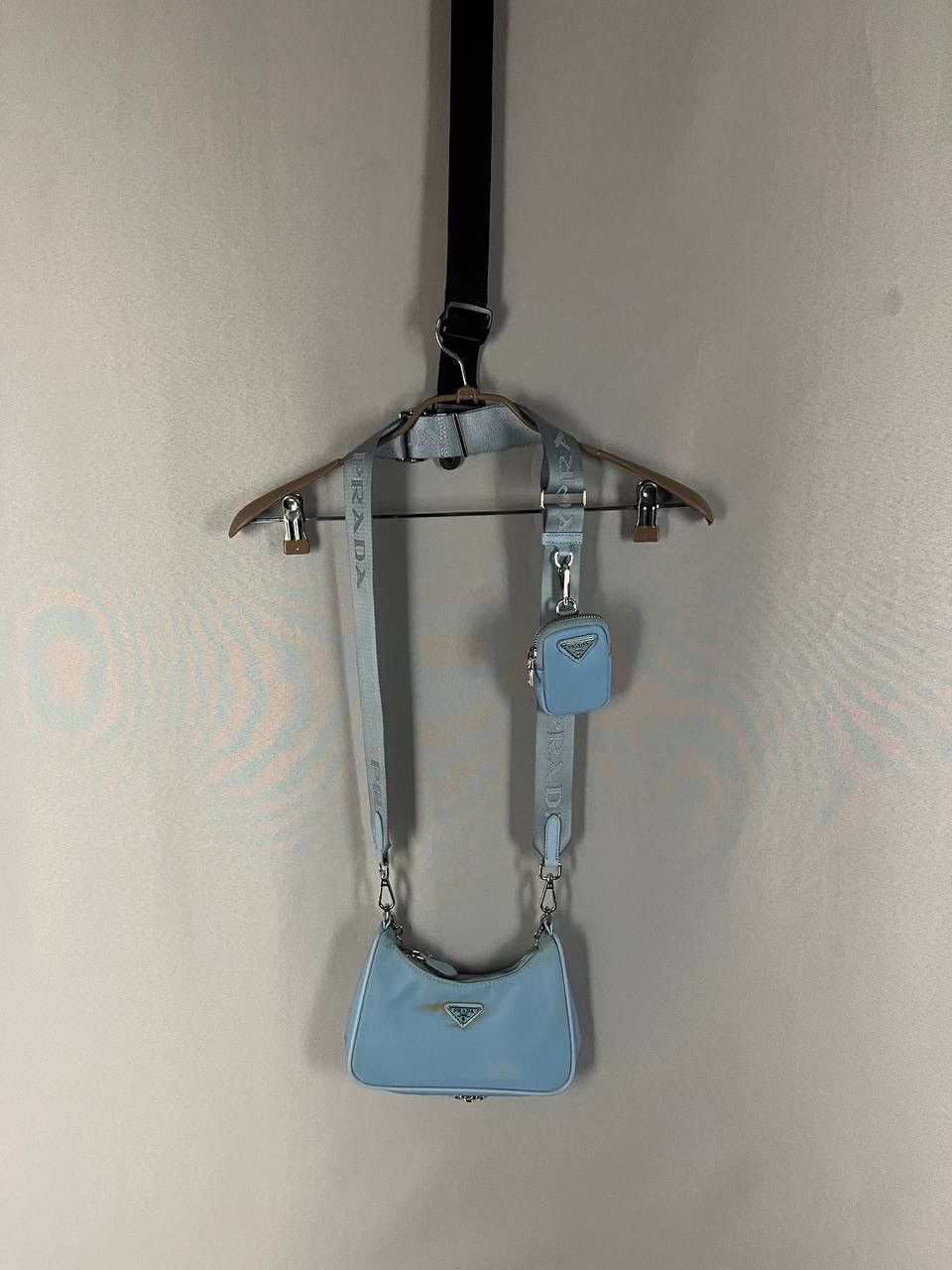 Prada Prada Bag Nylon Blue Size ONE SIZE - 2 Thumbnail