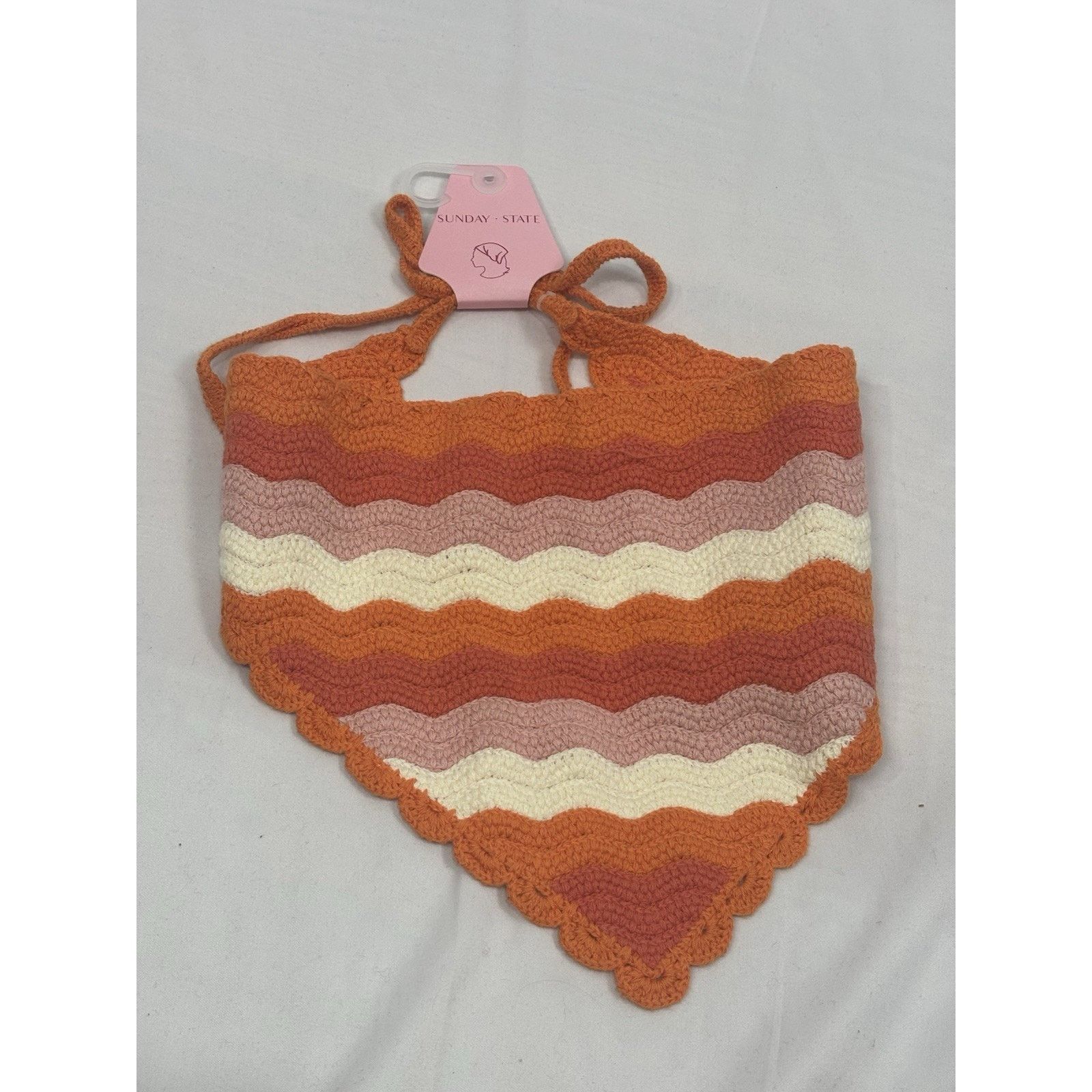 Target Basics NWT Sunday State Knit Triangle Crochet Hair Scarf Size ONE SIZE - 1 Thumbnail