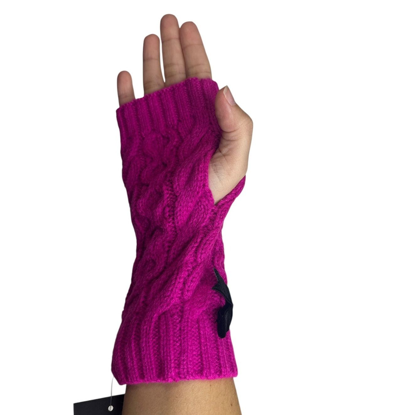 Kate Spade Kate Spade Cable knit Bow Arm Gloves one Size Marker Pink Size ONE SIZE - 4 Thumbnail