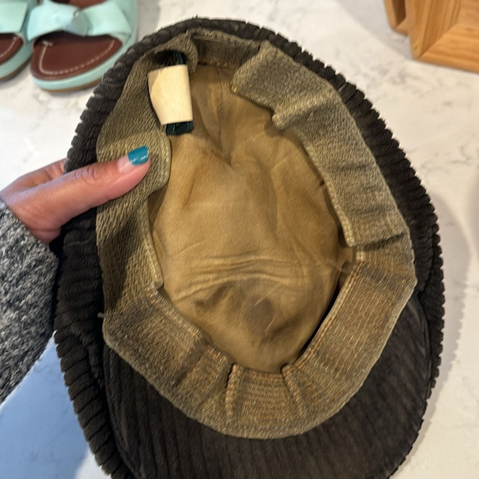 Other UK Vintage Scandia Woods Brown Corduroy Newsboy Cap 50s sz l/XL Size ONE SIZE - 6 Thumbnail