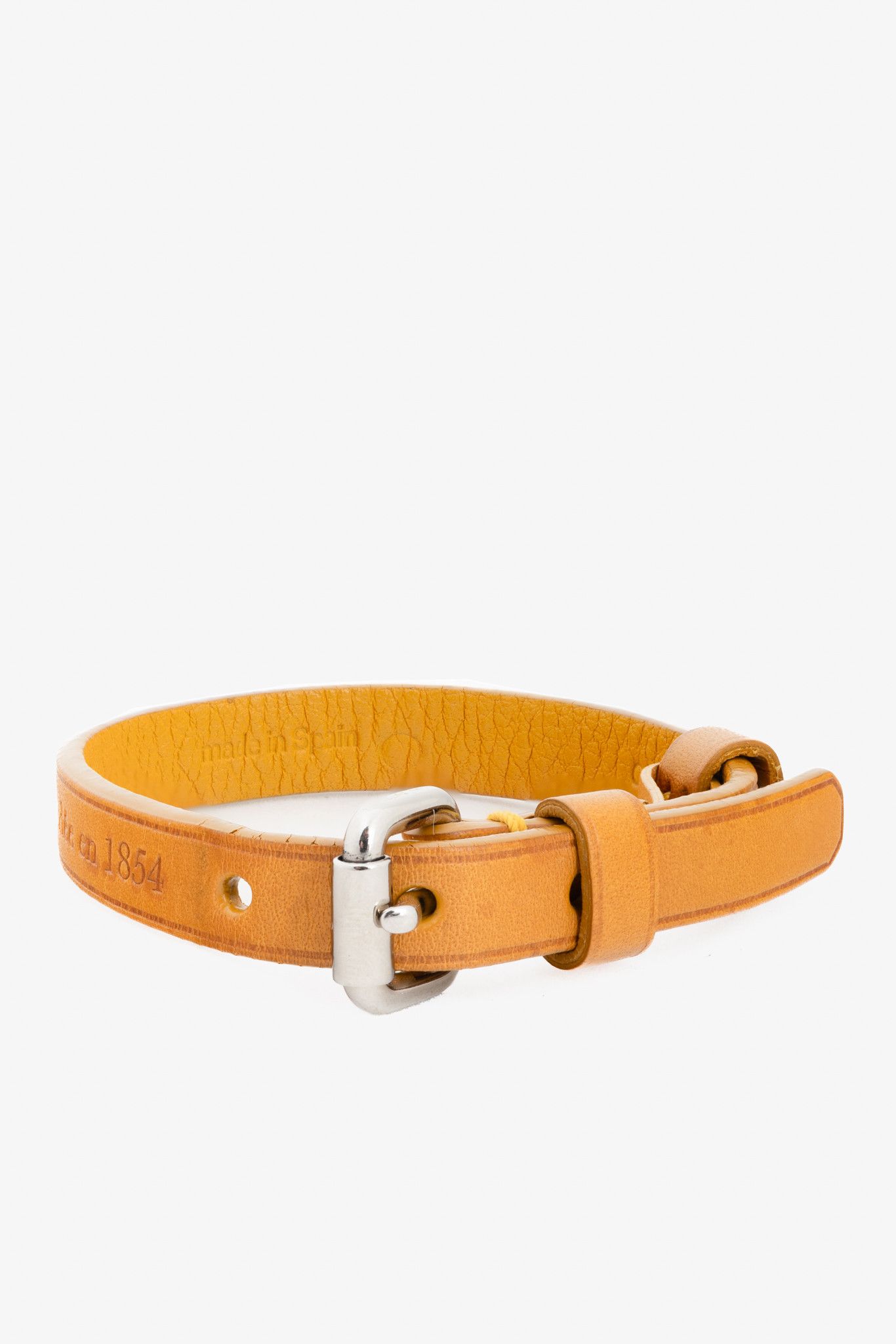 Louis Vuitton Louis Vuitton Mustard-Yellow Leather Logo-Stamped Bracelet Size ONE SIZE - 1 Thumbnail