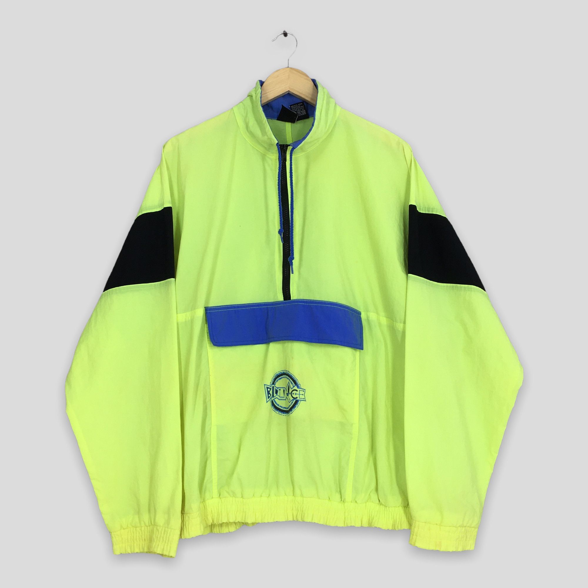 Vintage Vintage Bleu Ice Sportswear Neon Anorak Windbreaker XLarge Size US XL / EU 56 / 4 - 1 Thumbnail