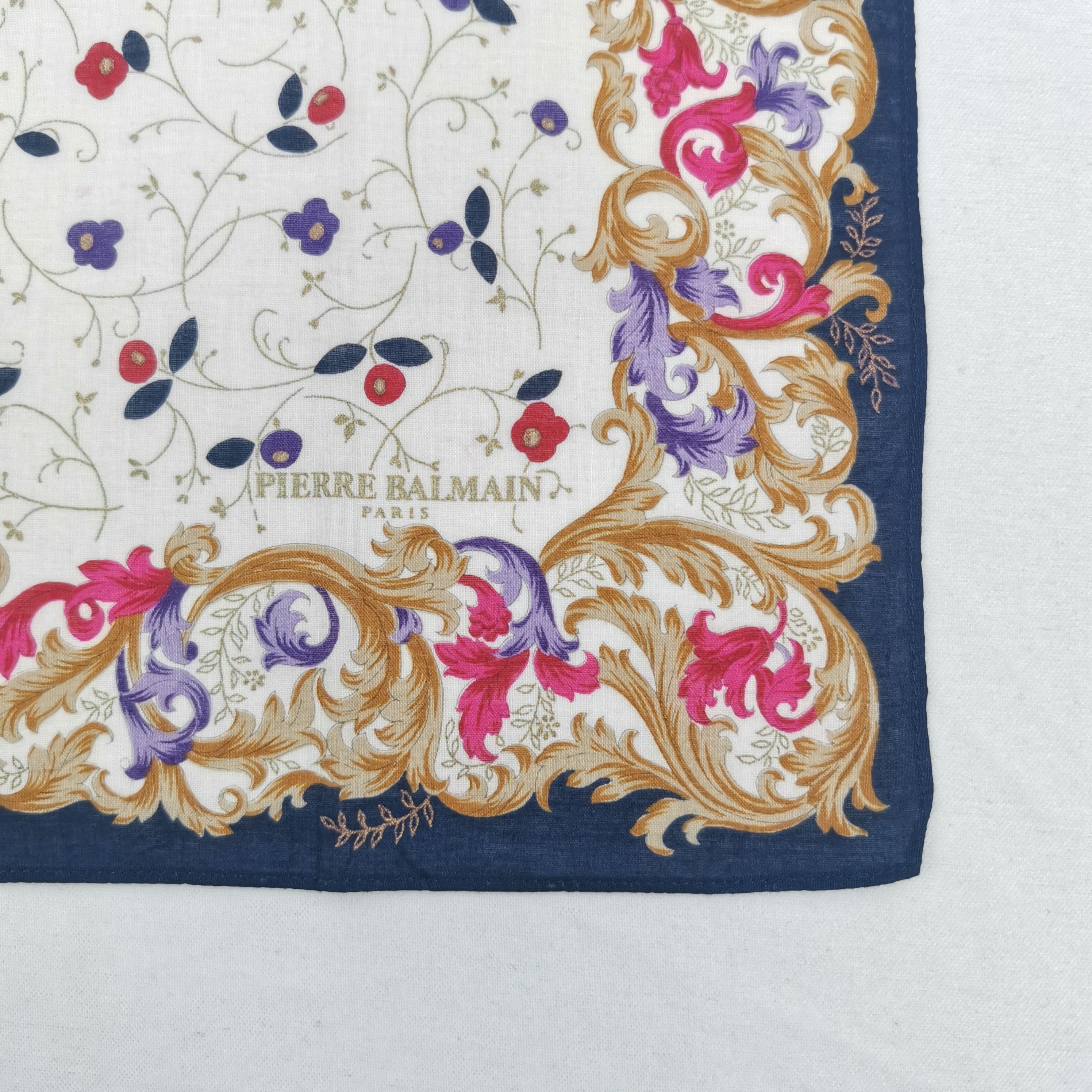 Japanese Brand Vintage Pierre Balmain Handkerchief Neckerchief Bandana Size ONE SIZE - 3 Thumbnail