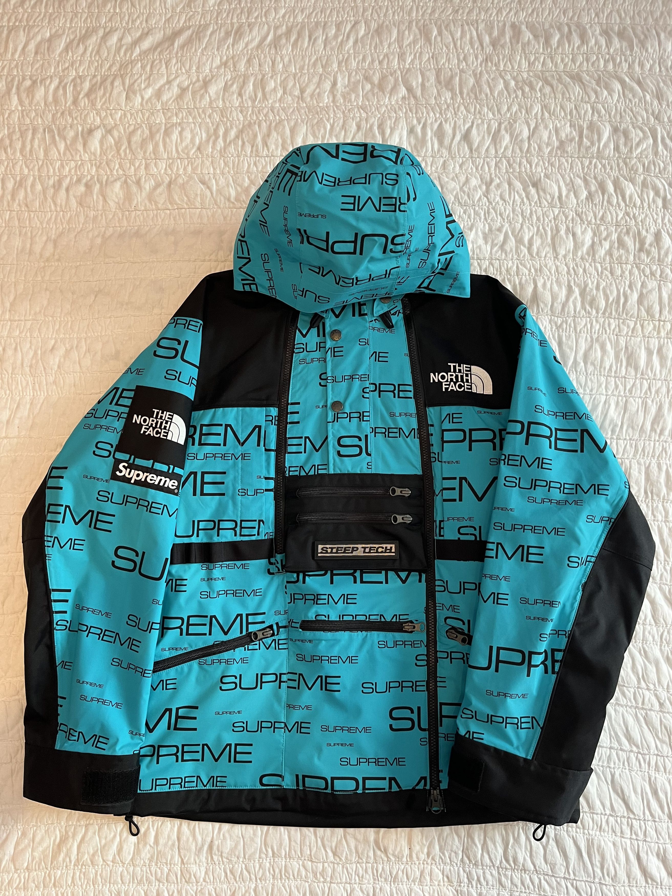 image of Supreme X The North Face Steep Tech Apogee Jacket in Blue, Men's (Size Small)