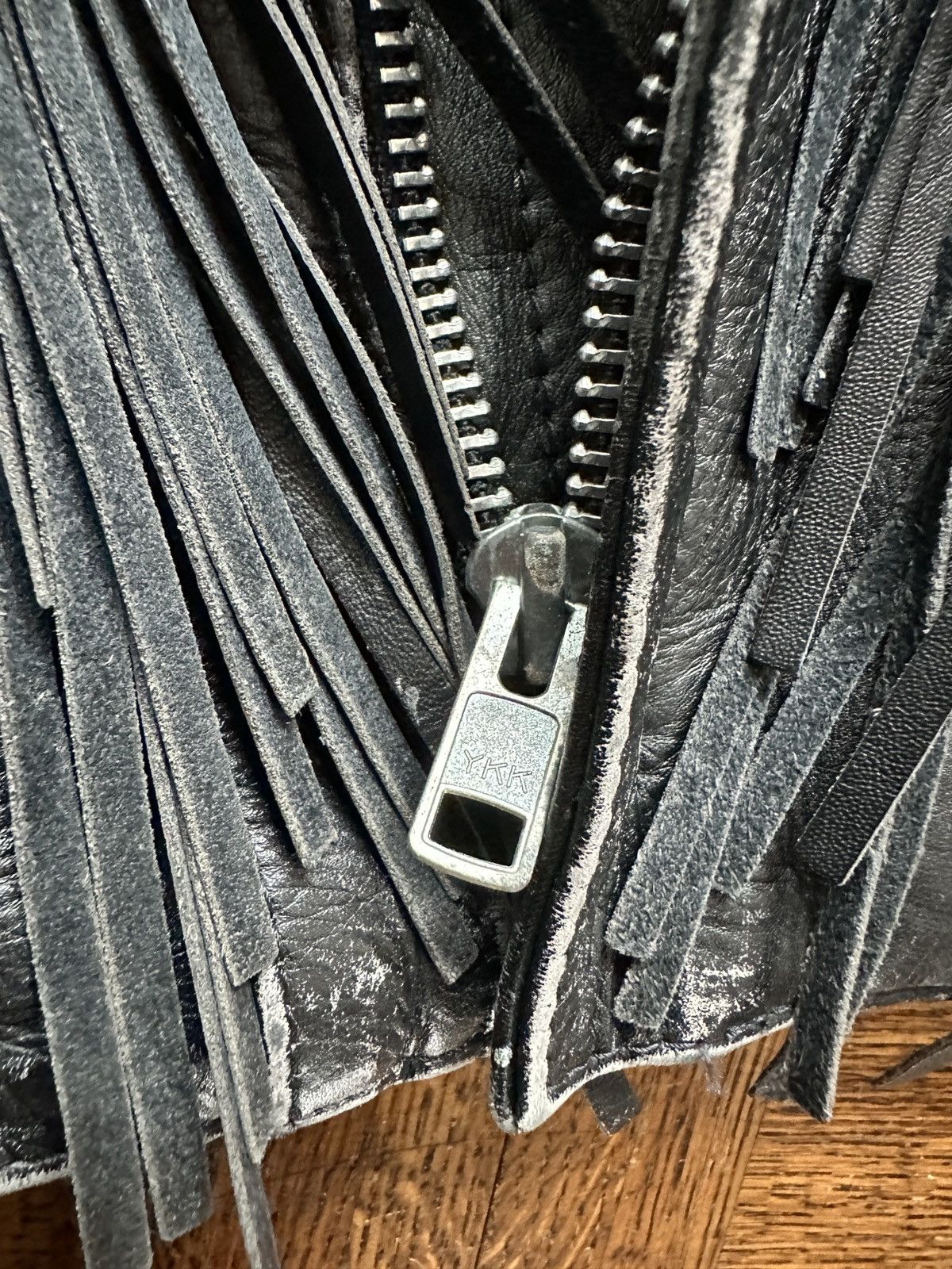 Route 66 Vintage 90s Tassel Fringe Leather Motorcycle Jacket Size US M / EU 48-50 / 2 - 5 Thumbnail