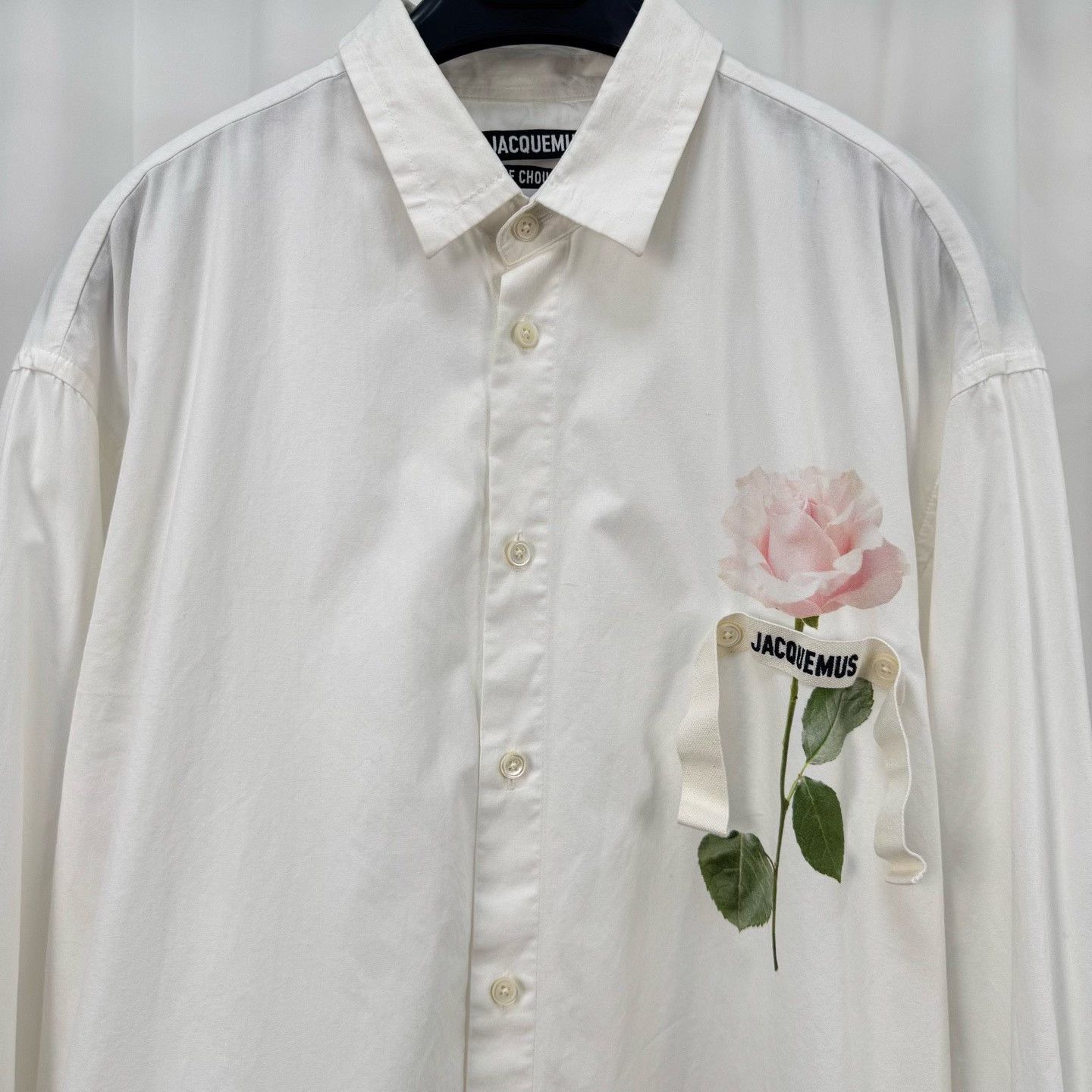 Jacquemus Jacquemus Rose Embroidery Letter Long Sleeve Shirt Size US M / EU 48-50 / 2 - 3 Thumbnail