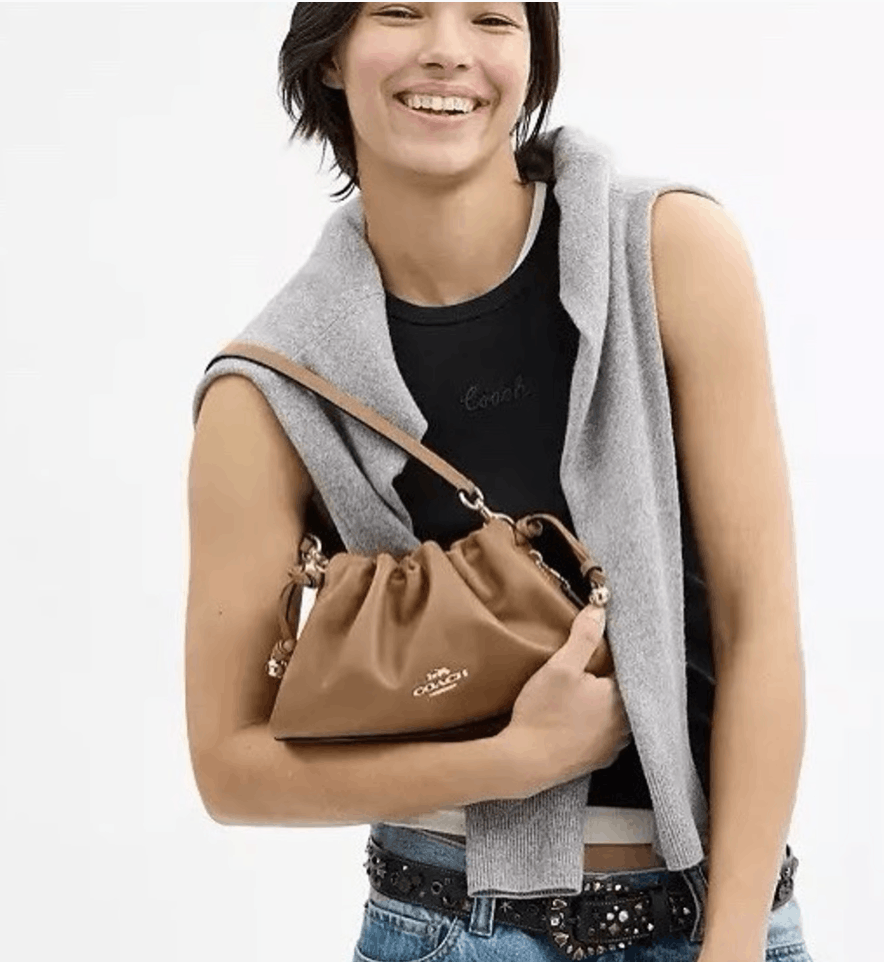 Coach Faye Shoulder Bag With Ruching CV529 Size ONE SIZE - 8 Thumbnail