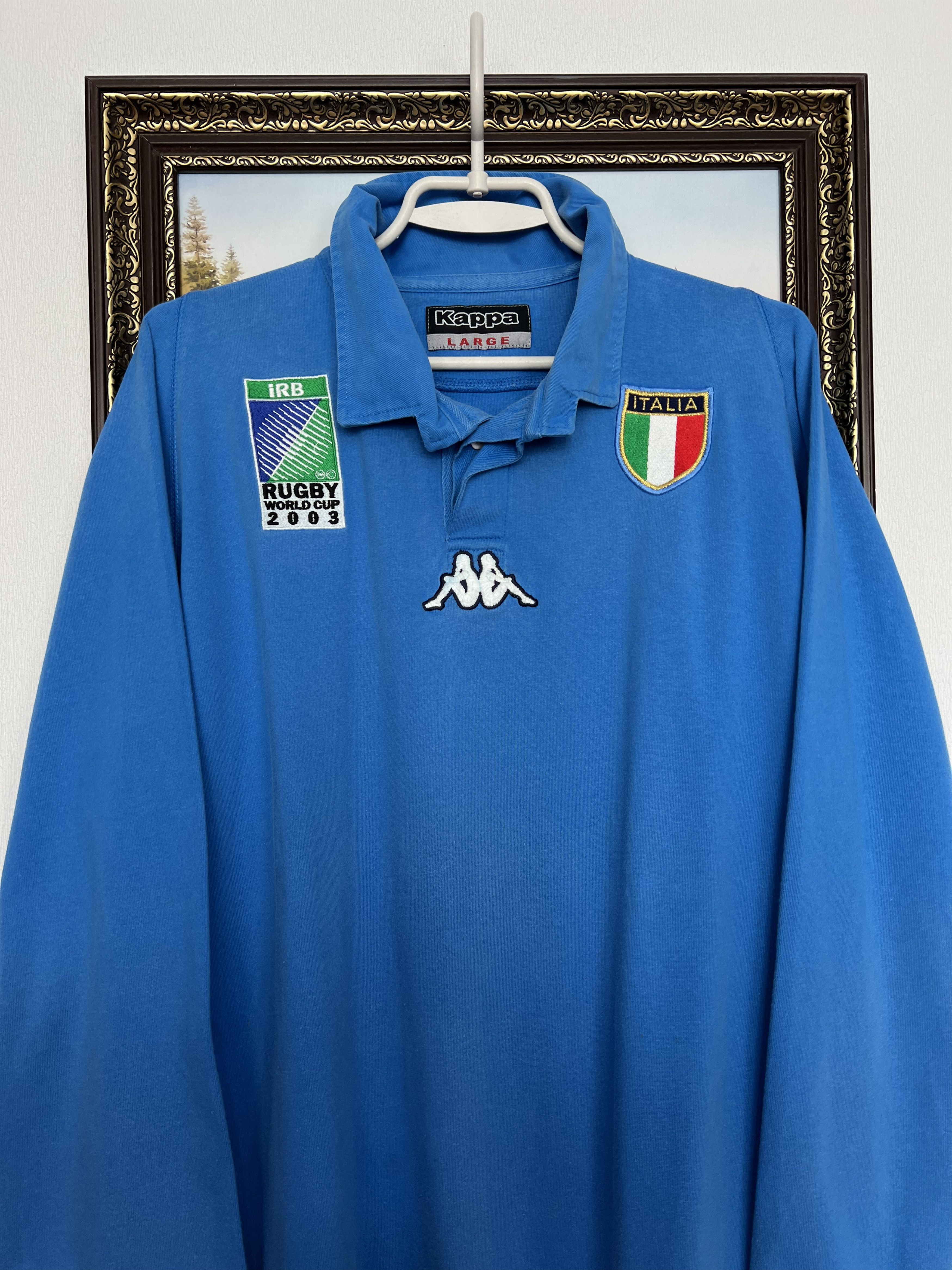 Kappa Italy Rugby World Cup Long Sleeve Jersey Shirt Trikot Size US L / EU 52-54 / 3 - 2 Thumbnail