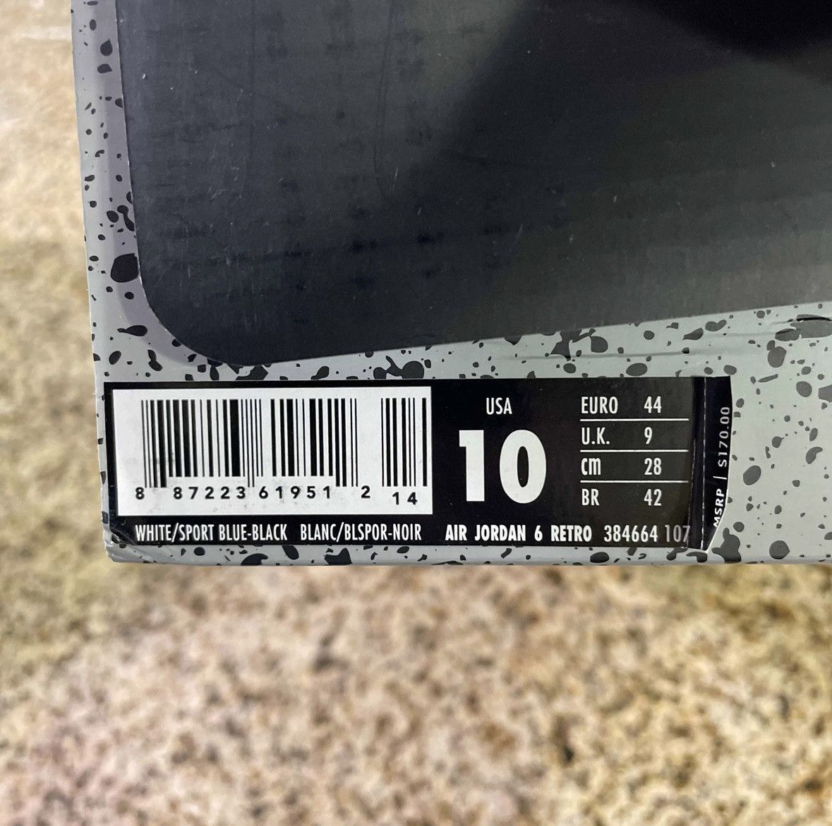 Hypebeast × Jordan Brand × Nike Air Jordan 6 Retro Sport Blue Size US 10 / EU 43 - 6 Thumbnail