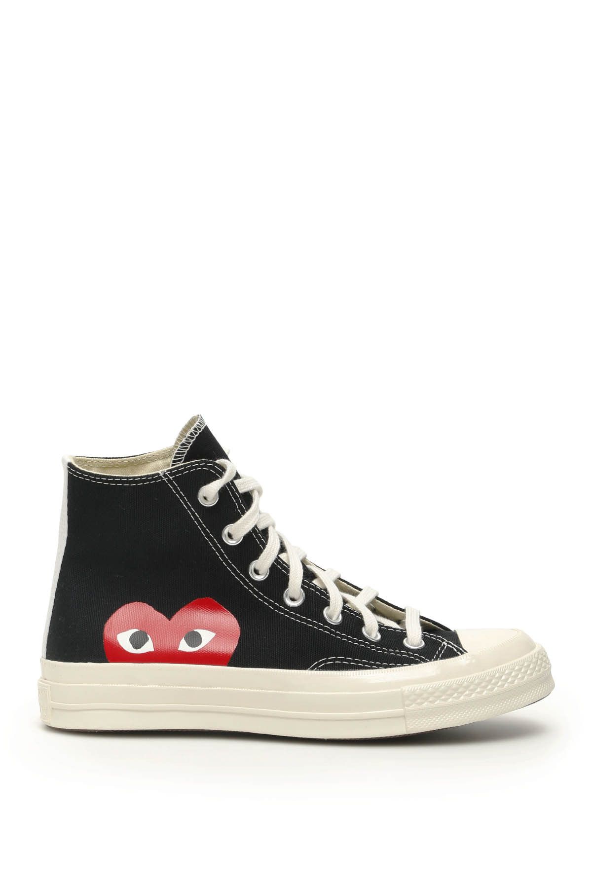 image of Comme Des Garcons Play Comme Des Garçons Play X Converse Sneakers Hi-Top 70 Chuck in Black, Men's