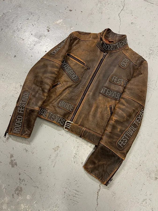 Dolce & Gabbana SS2001 Dolce & Gabbana Rodeo Studded Aged Leather Jacket Size US M / EU 48-50 / 2 - 4 Thumbnail