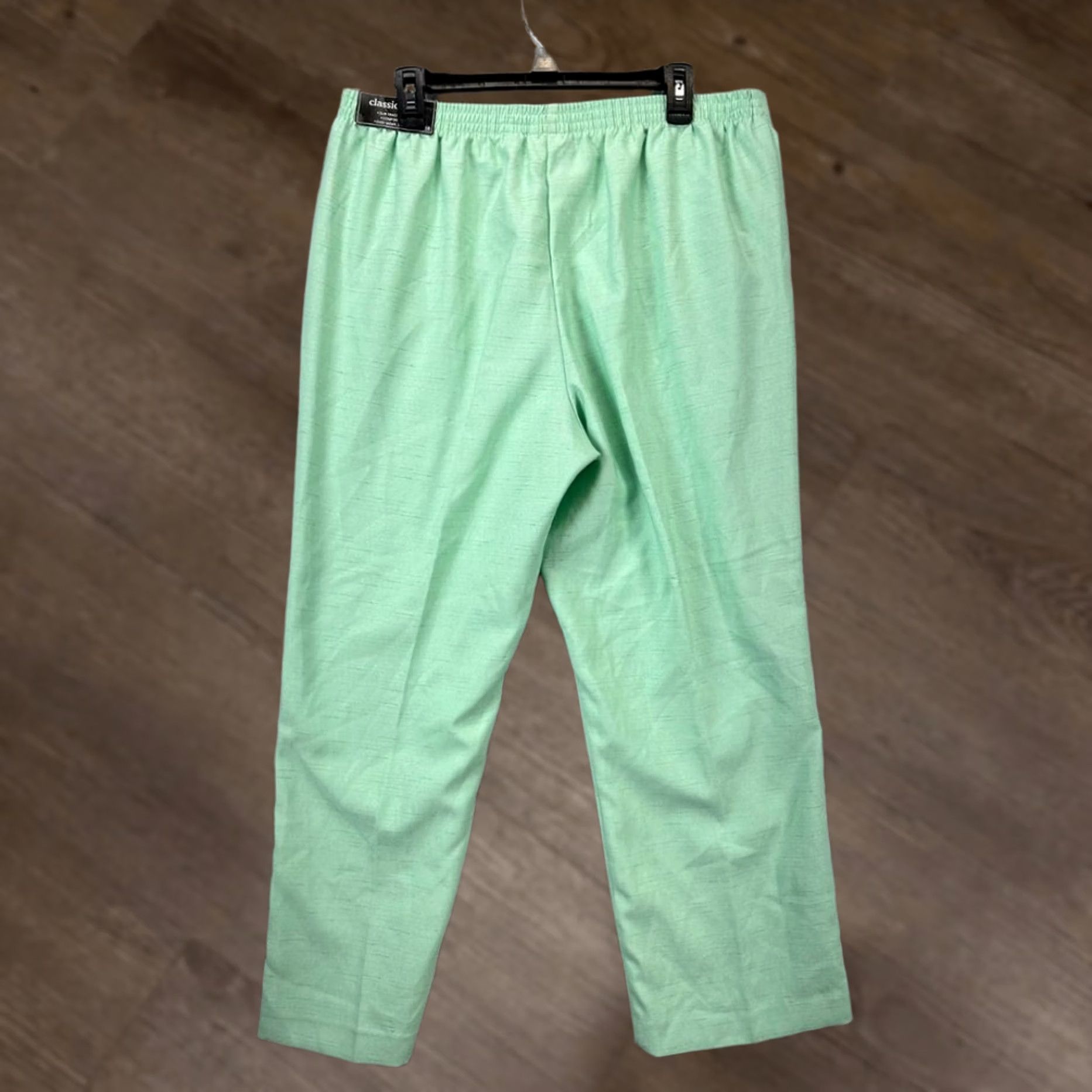 Vintage Alfred Dunner Pants Womens 16 Green Ankle Mint Classic Fit High Rise Pull NEW Size 38" / US 16 / IT 52 - 1 Thumbnail