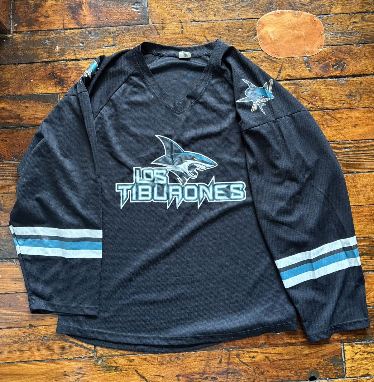 Vintage San Jose Sharks Spanish Heritage Jersey Size US XL / EU 56 / 4 - 1 Thumbnail