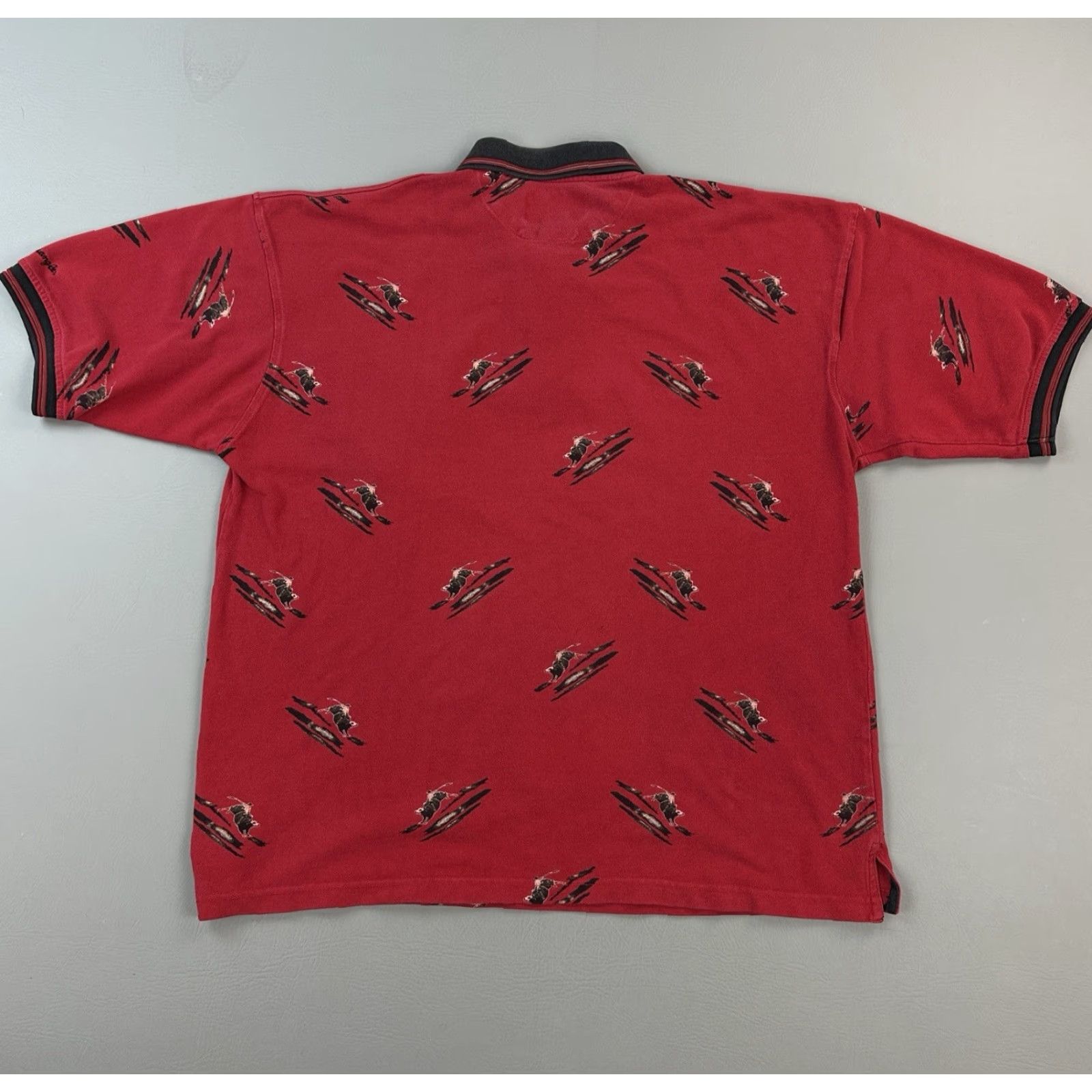 Wrangler Vintage Wrangler Polo Shirt Mens XXL Red Bull Rider Print Western Rodeo 90s Polo Shirt Mens XXL Red Bull Rider Print Western Rodeo 90s Size US XXL / EU 58 / 5 - 5 Thumbnail
