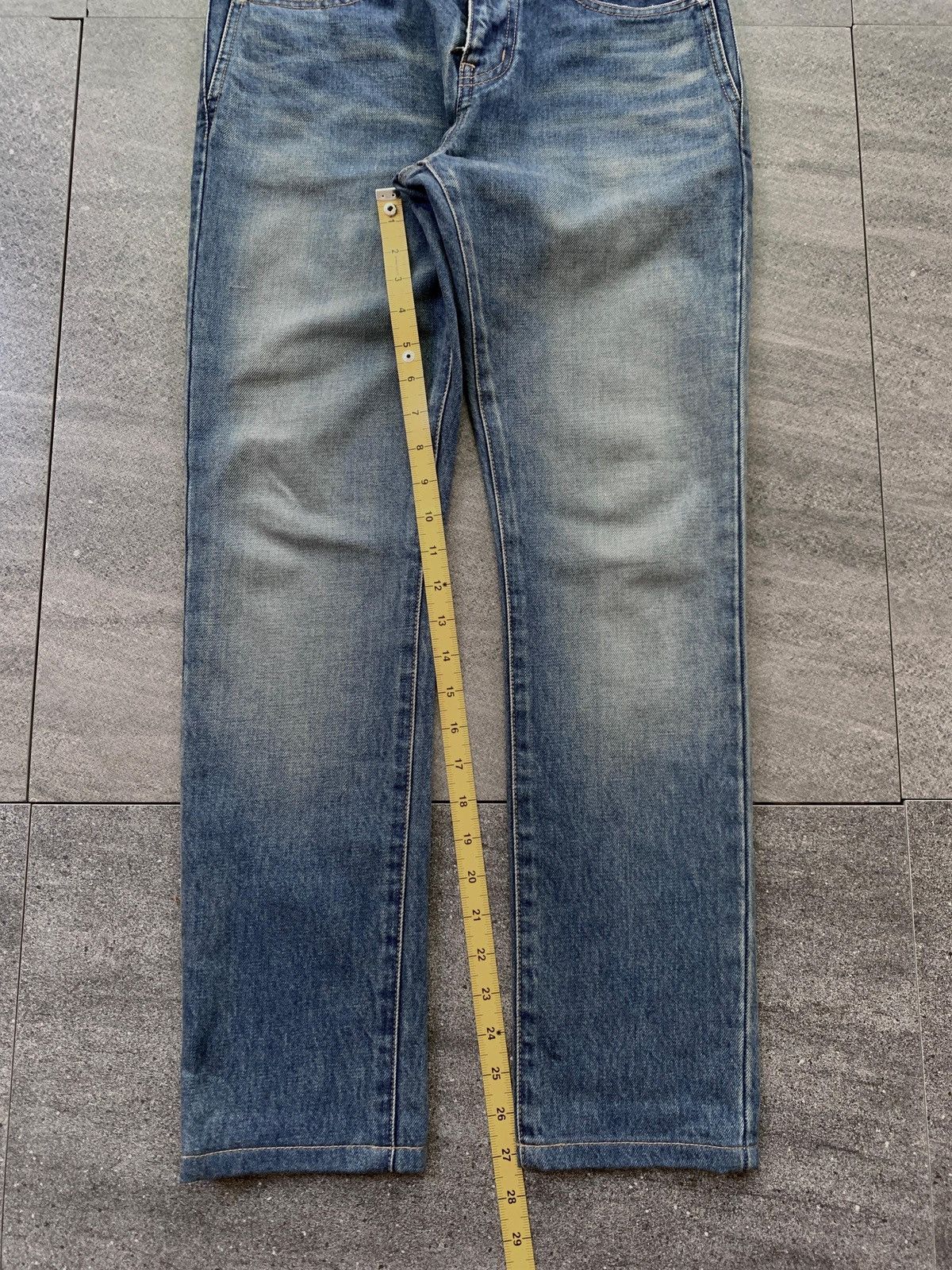 Saint Laurent Paris FREE TAX! D02 Blue Washed Skinny Denim Jeans Size US 28 / EU 44 - 14 Thumbnail