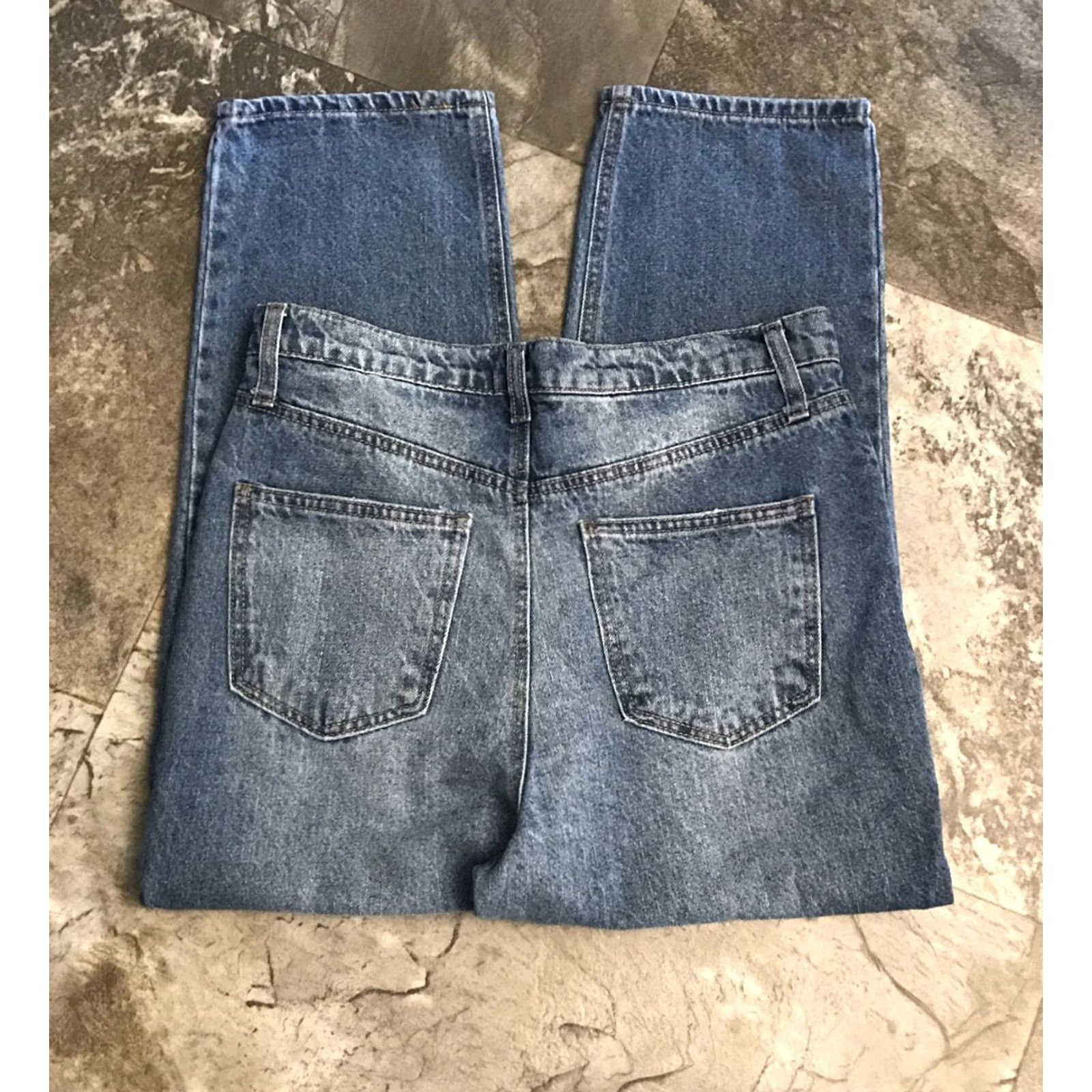 Vintage NWT Vanilla Star Denim Juniors Jeans - Distressed Blue Size 32" / US 10 / IT 46 - 2 Thumbnail