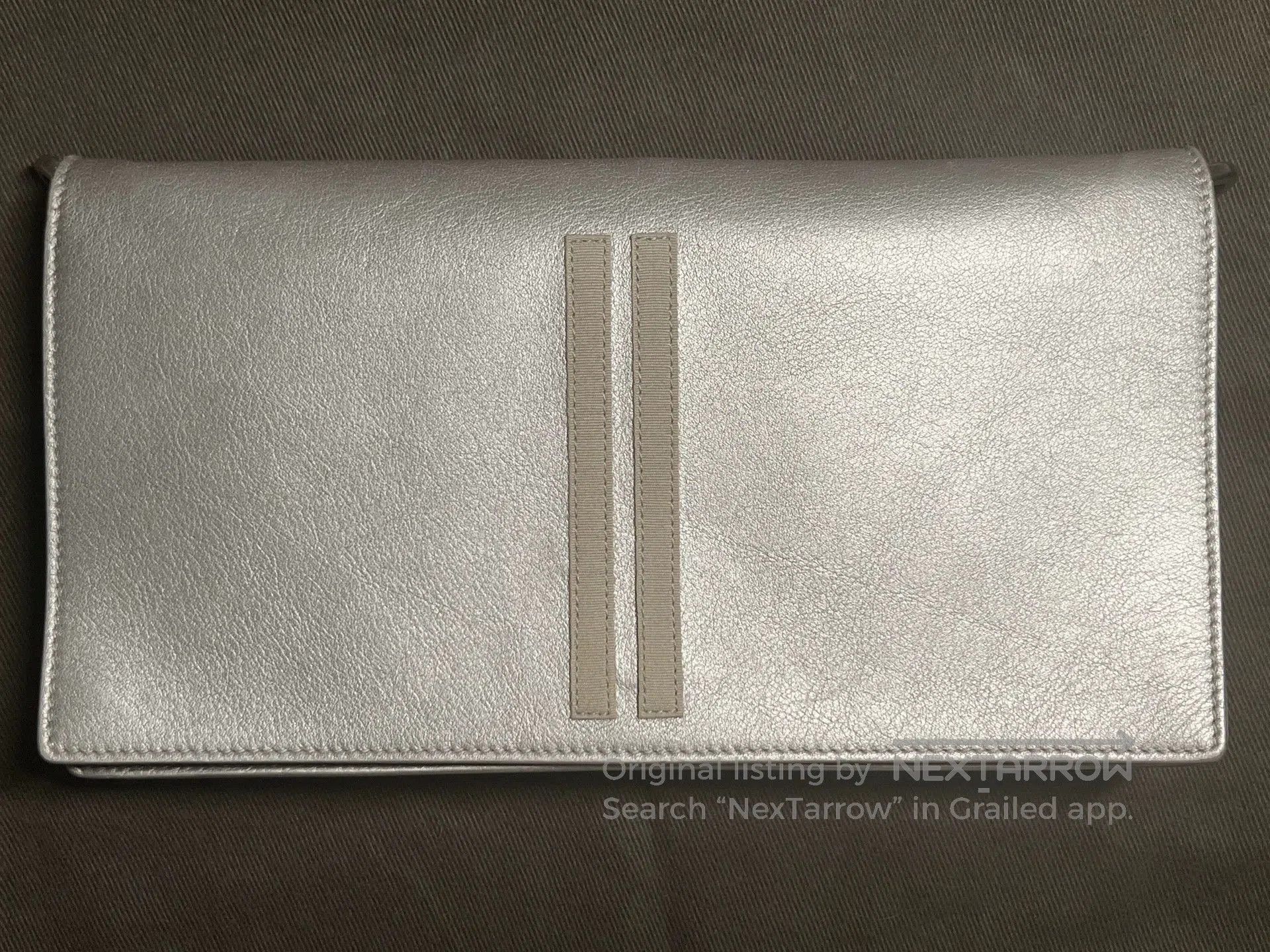 Rick Owens Rick Owens Silver Leather Crossbody Bag. Size ONE SIZE - 3 Thumbnail