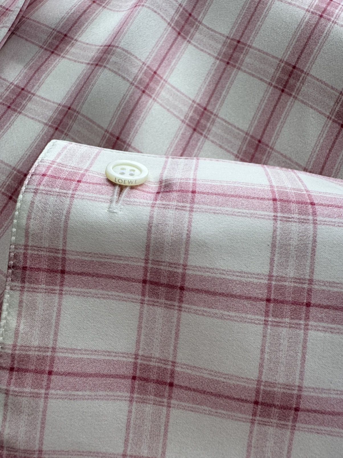 Loewe Loewe oversized embroidered checked silk shirt Size M / US 6-8 / IT 42-44 - 13 Thumbnail
