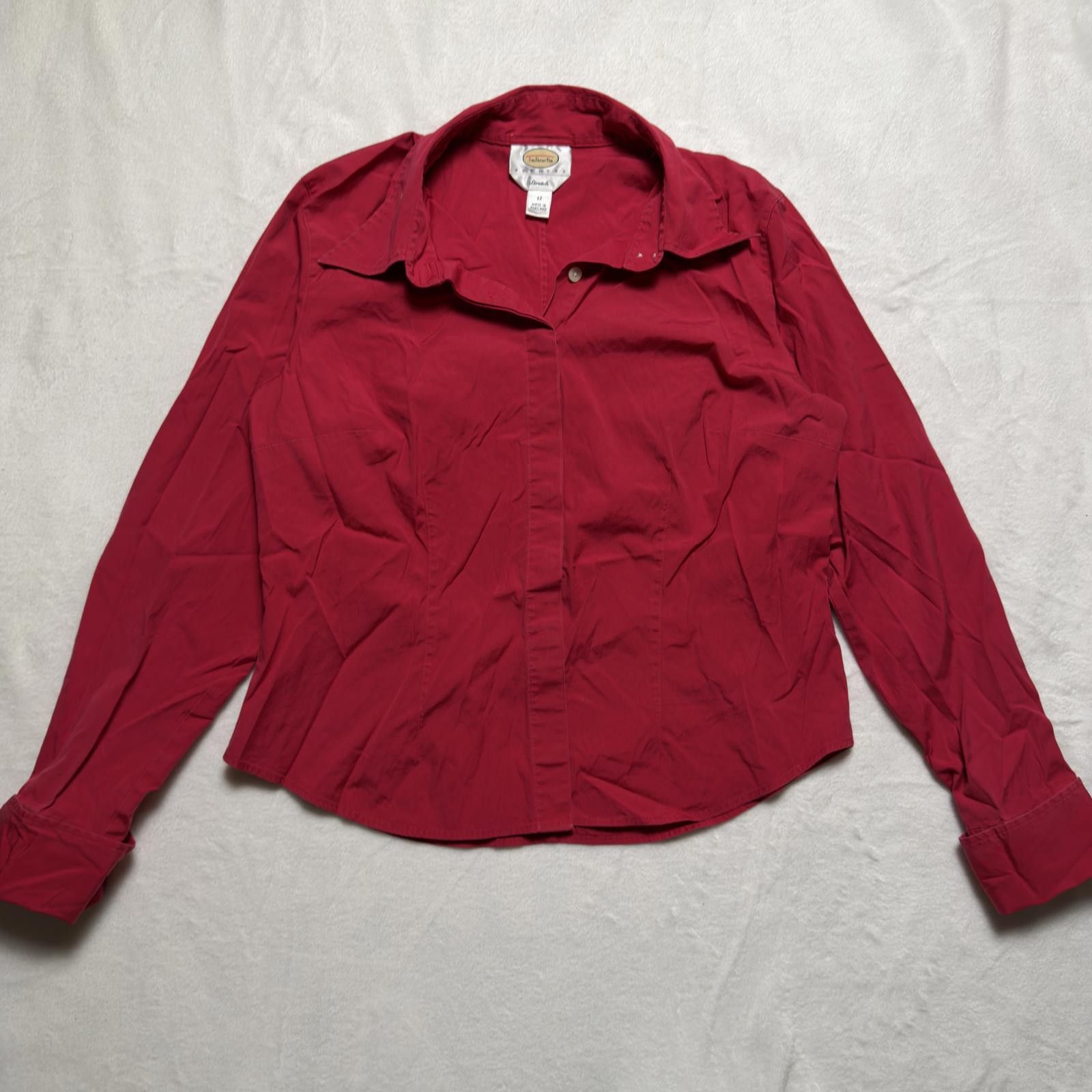 Other Talbots Dark Pink Button Down Shirt Y2K Office Siren Preppy Size XL / US 12-14 / IT 48-50 - 1 Thumbnail