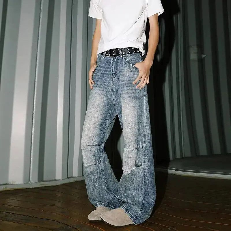 Japanese Brand Retro loose casual straight leg jeans Size US 32 / EU 48 - 2 Thumbnail