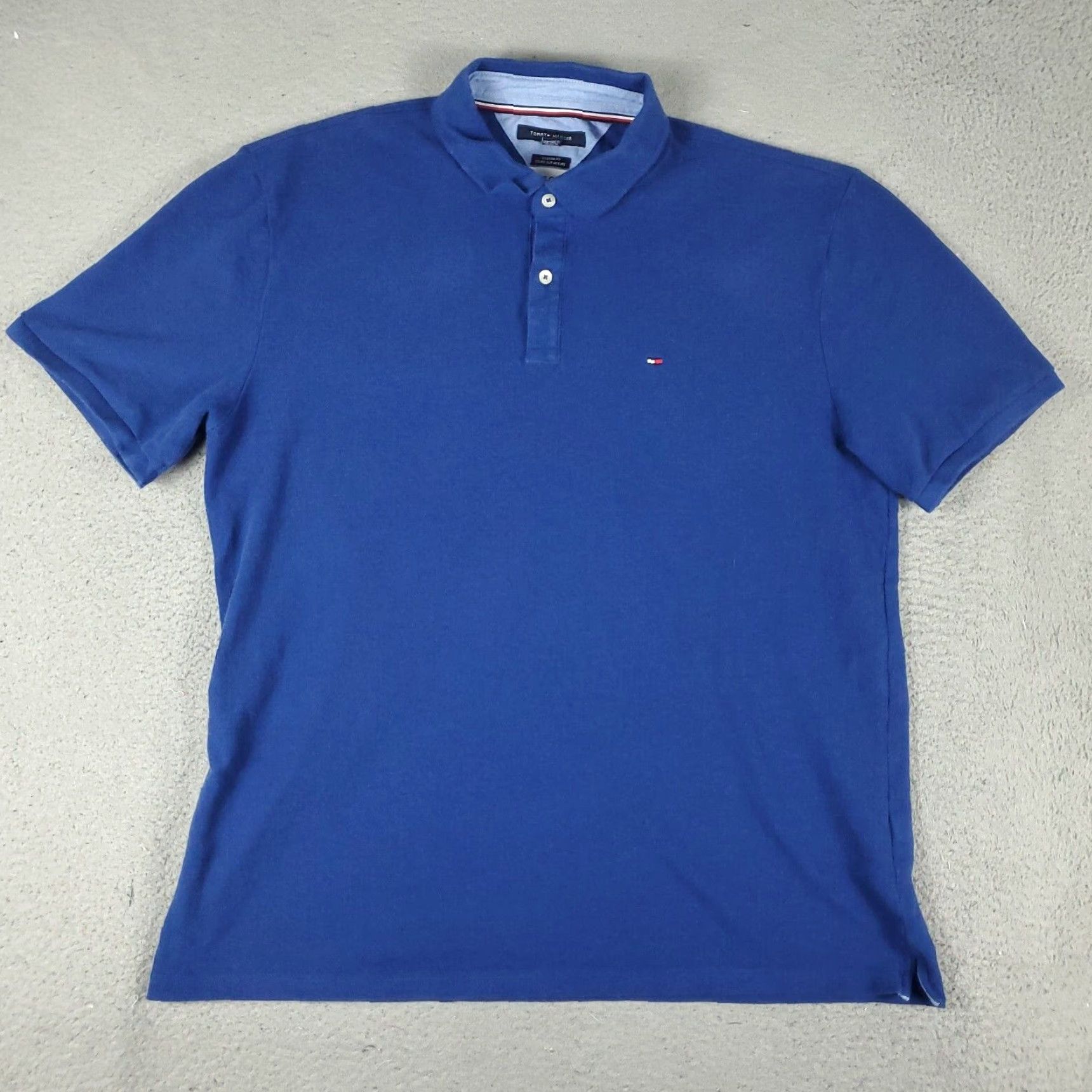 Tommy Hilfiger Tommy Hilfiger Polo Shirt Mens 2XL Blue Casual Short Sleeve Classic Fit Size US XXL / EU 58 / 5 - 2 Thumbnail
