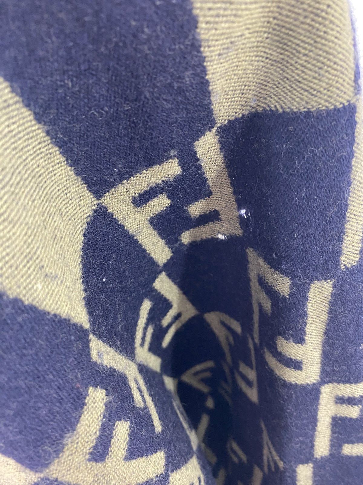 Fendi Fendi Cravatte 100% Wool FF Nova Checked Monogram Scarf Size ONE SIZE - 8 Thumbnail