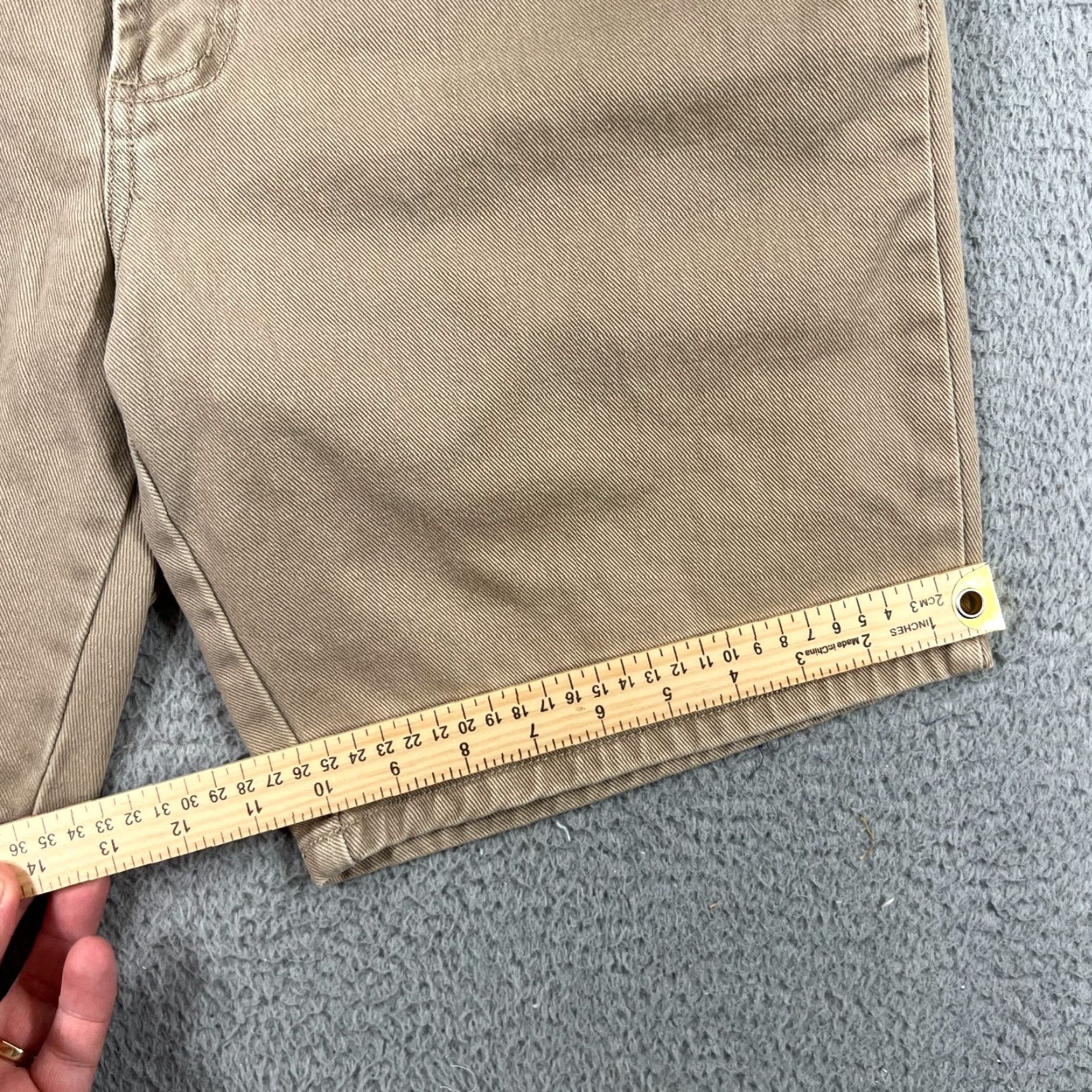 Route 66 VINTAGE Route 66 Bermuda Shorts Mens Relaxed Fit Denim Khaki 32" Waist Beige Cotton Pockets 1990s-2000s Size US 34 / EU 50 - 3 Thumbnail