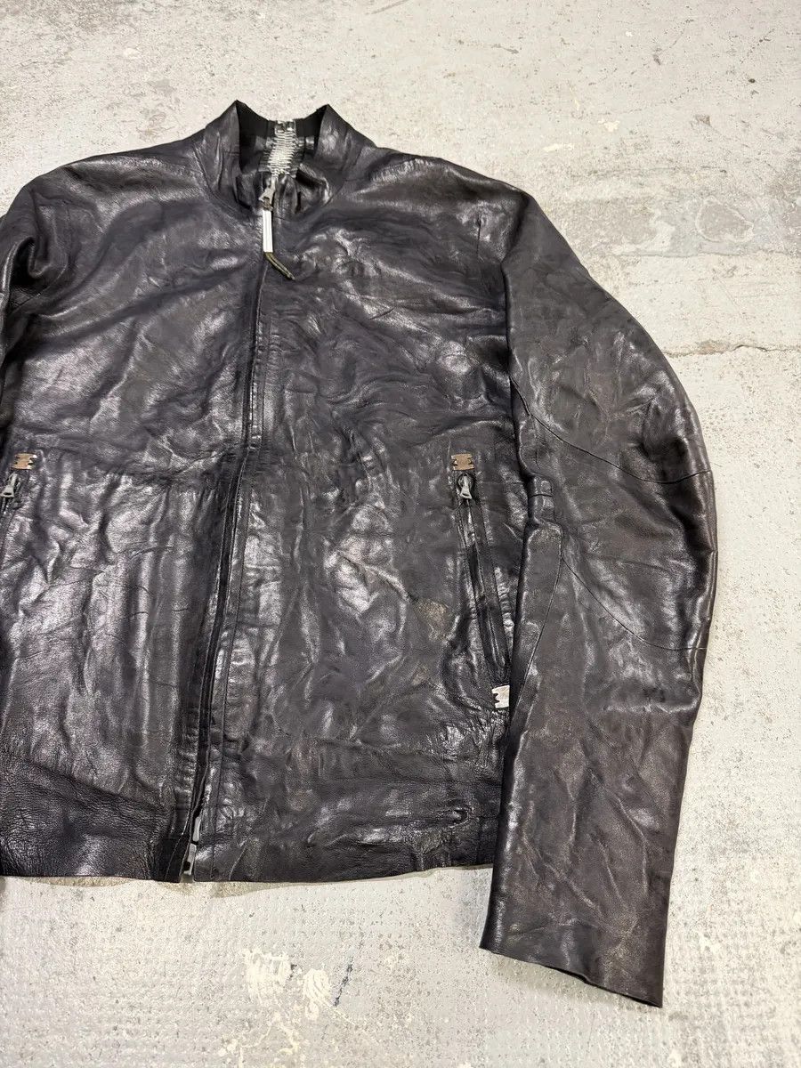 Isaac Sellam Experience Isaac Sellam Dark Purple Backzip Premium Leather Avant-Garde Jacket Size US L / EU 52-54 / 3 - 10 Thumbnail