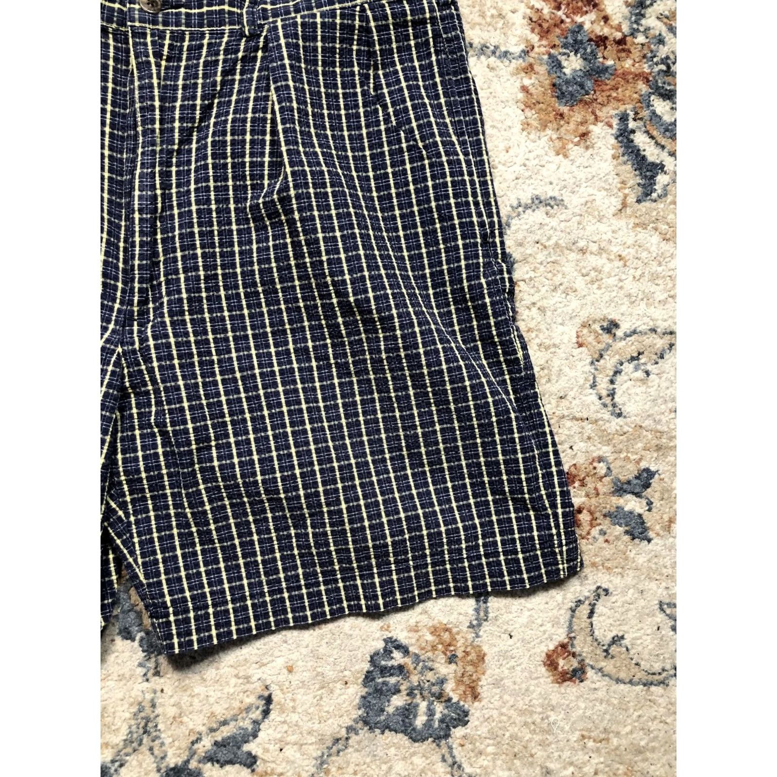 Polo Ralph Lauren Polo Golf Shorts Mens 34 Blue Yellow Plaid Preppy Pleated 100% Cotton Short Size US S / EU 44-46 / 1 - 5 Thumbnail