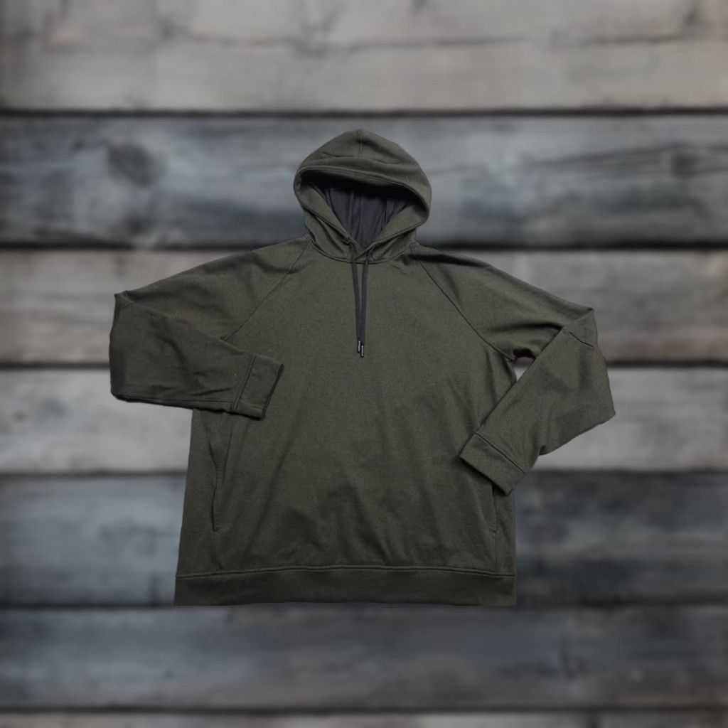 Lululemon Lululemon Hoodie Mens 2XL Green Solid Pullover Raglan Long Sleeve Hooded Pockets Drawstring Front Hand Pockets Logo Size US XXL / EU 58 / 5 - 1 Thumbnail
