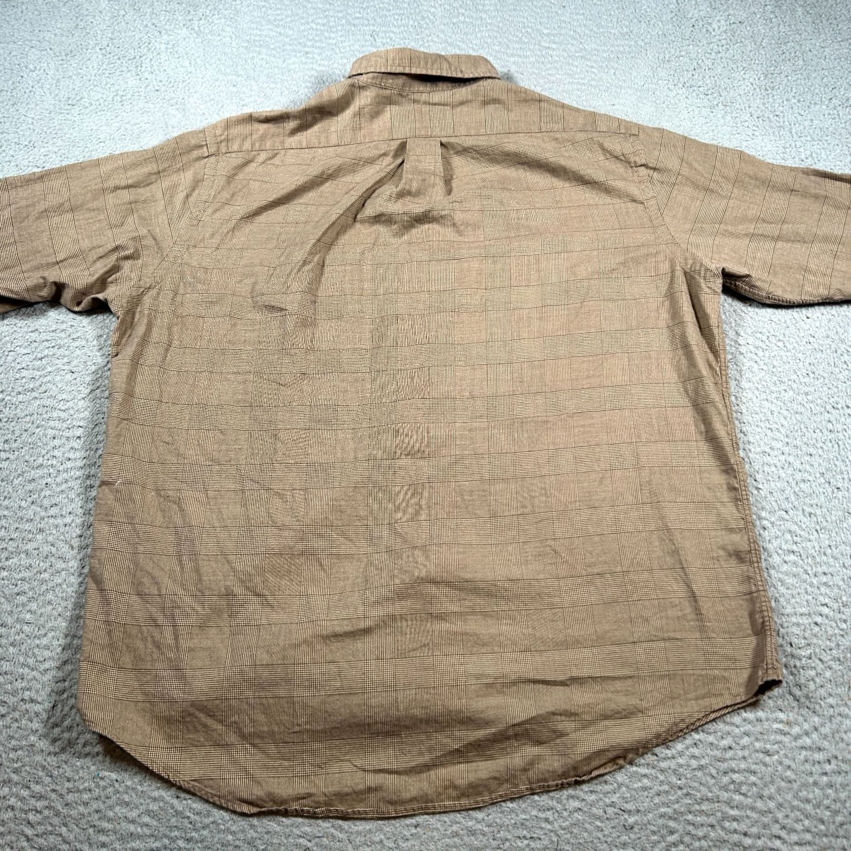 Polo Ralph Lauren Polo Ralph Lauren Shirt Mens XL Brown Plaid Cotton Pleated Custom Fit Button Up Size US XL / EU 56 / 4 - 2 Thumbnail
