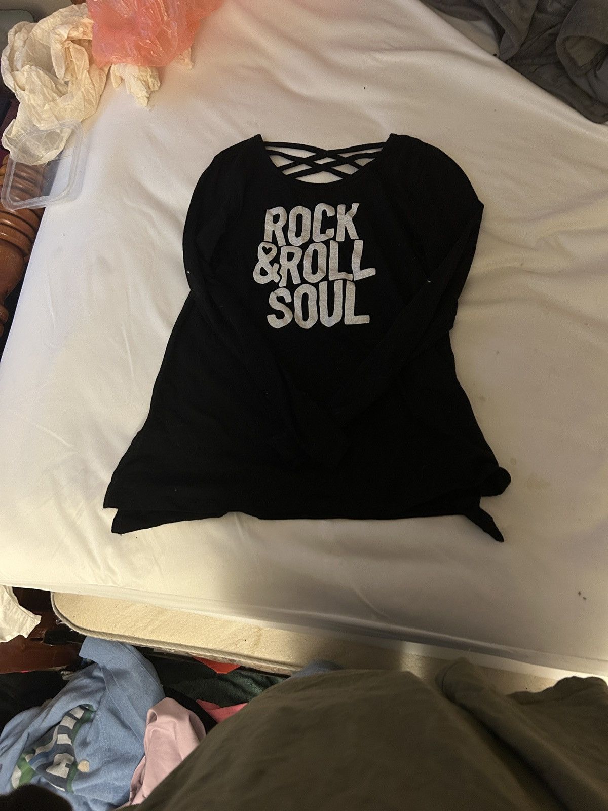 Epic Threads Black long sleeve rock $ roll tee Size XL / US 12-14 / IT 48-50 - 1 Thumbnail