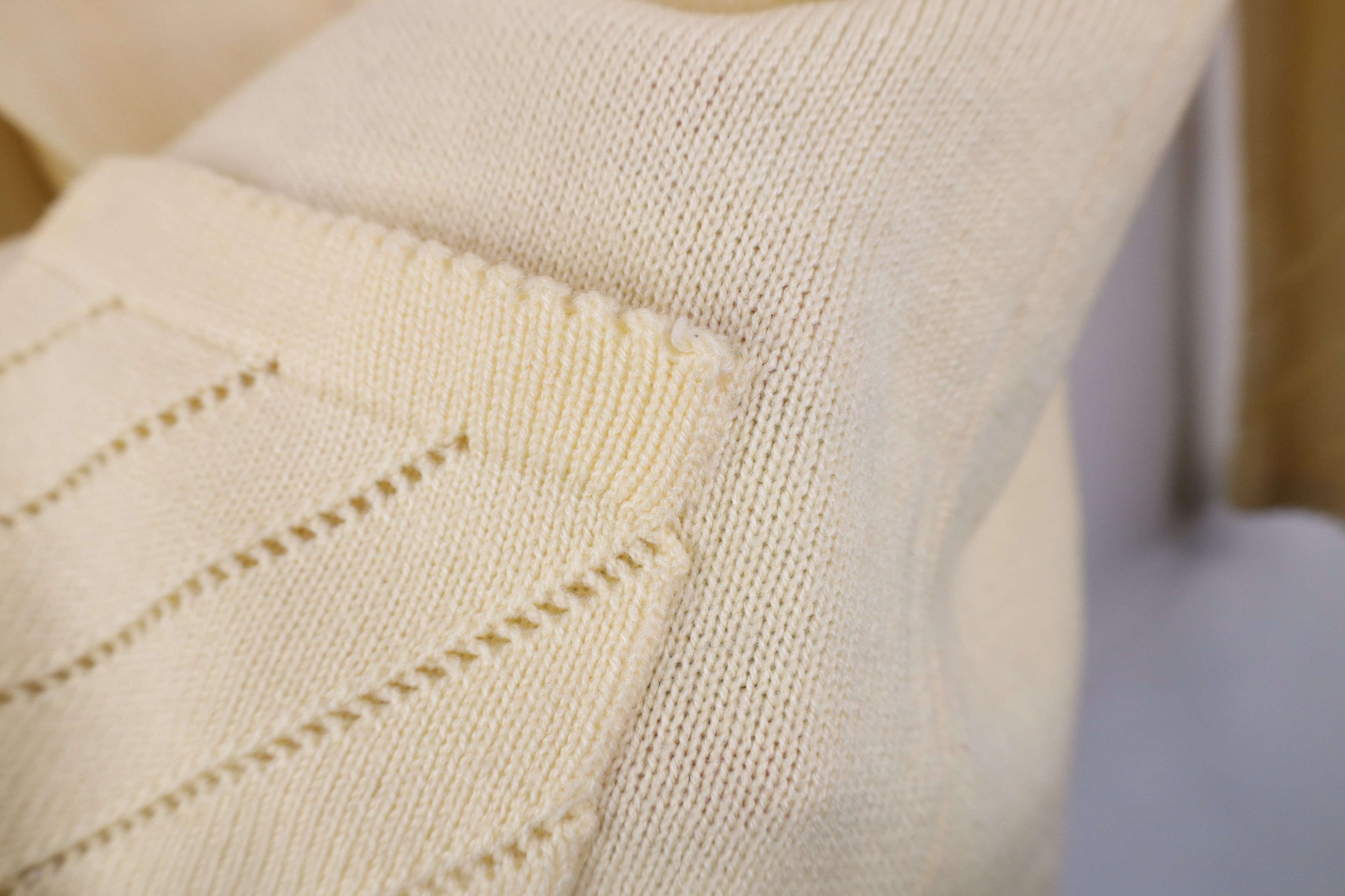 Vintage Vintage 60s Boho Chic Hippie Sleeve Knit Cardigan Sweater Size M / US 6-8 / IT 42-44 - 6 Thumbnail