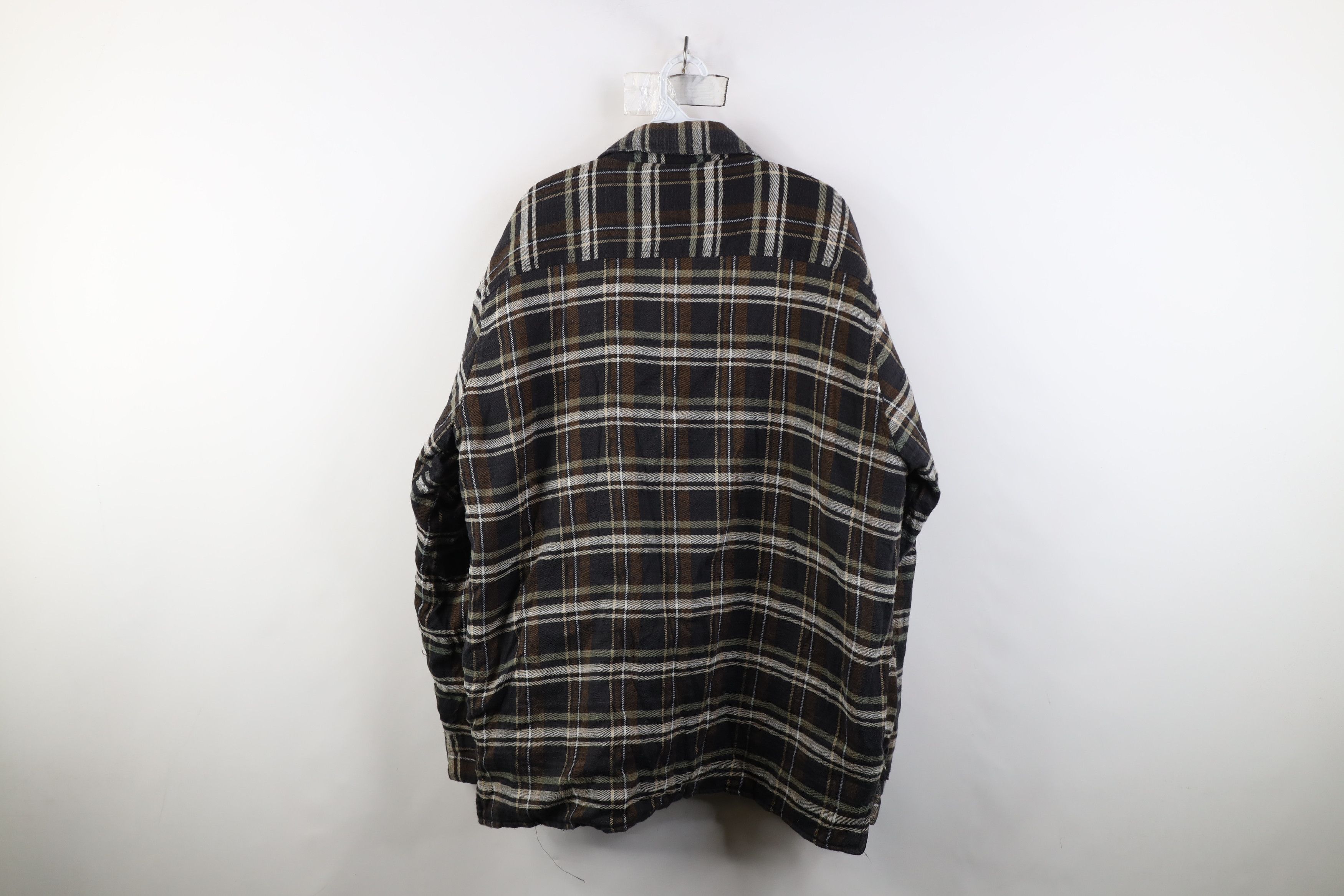 Vintage Vintage 90s Streetwear Quilted Flannel Shirt Jacket Plaid Size US XL / EU 56 / 4 - 13 Thumbnail