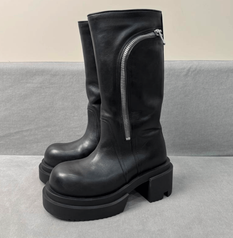 Rick Owens Rick Owens Black Platform Knee-High Boots Size US 6 / IT 36 - 1 Thumbnail