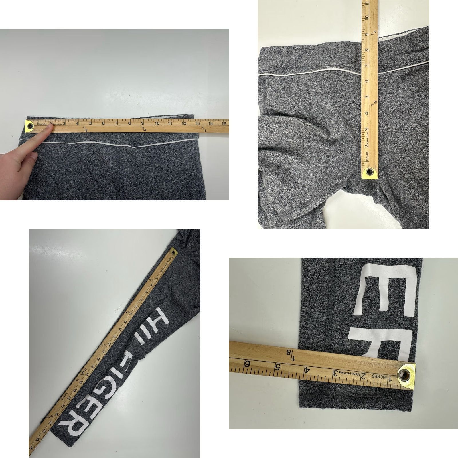 Tommy Hilfiger Tommy Hilfiger Sport Capris Leggings Size Medium Gray Logo Shirt Women Capri Regular Cotton Spandex Breathable Size 32" / US 10 / IT 46 - 8 Thumbnail