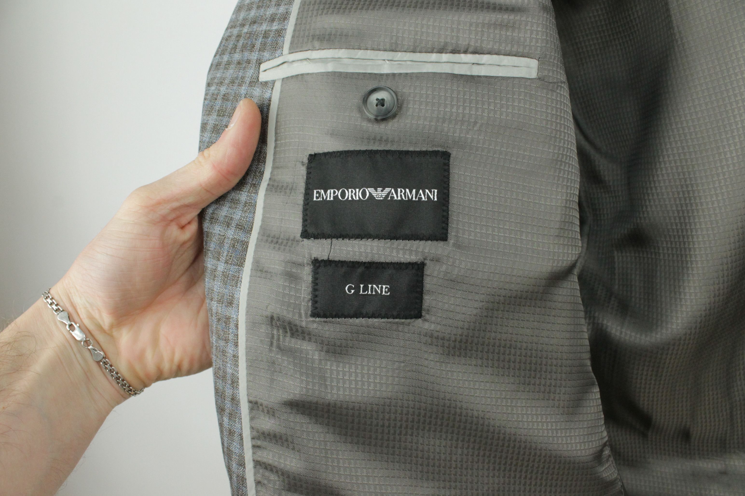 Emporio Armani Emporio Armani G-Line Super 130's Check Sports Jacket Size 48R - 7 Thumbnail