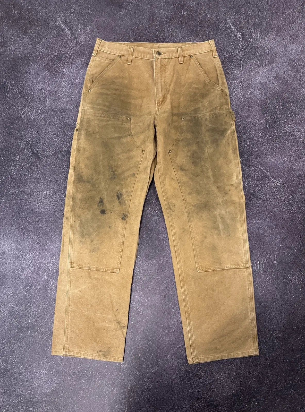 Carhartt Vintage 90s Carhartt Double Knee USA Work Hype Pants Jeans Size US 32 / EU 48 - 1 Thumbnail