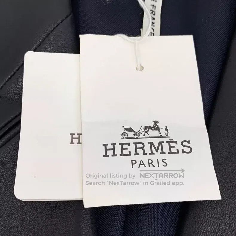 Hermes Hermes Black Lapel Single-Breasted Zip-Up Leather Jacket C Size XS / US 0-2 / IT 36-38 - 6 Thumbnail