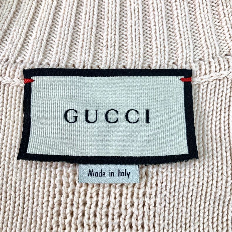 Gucci Gucci Beige striped logo embroidery cotton zipper stand-up Size US M / EU 48-50 / 2 - 6 Thumbnail