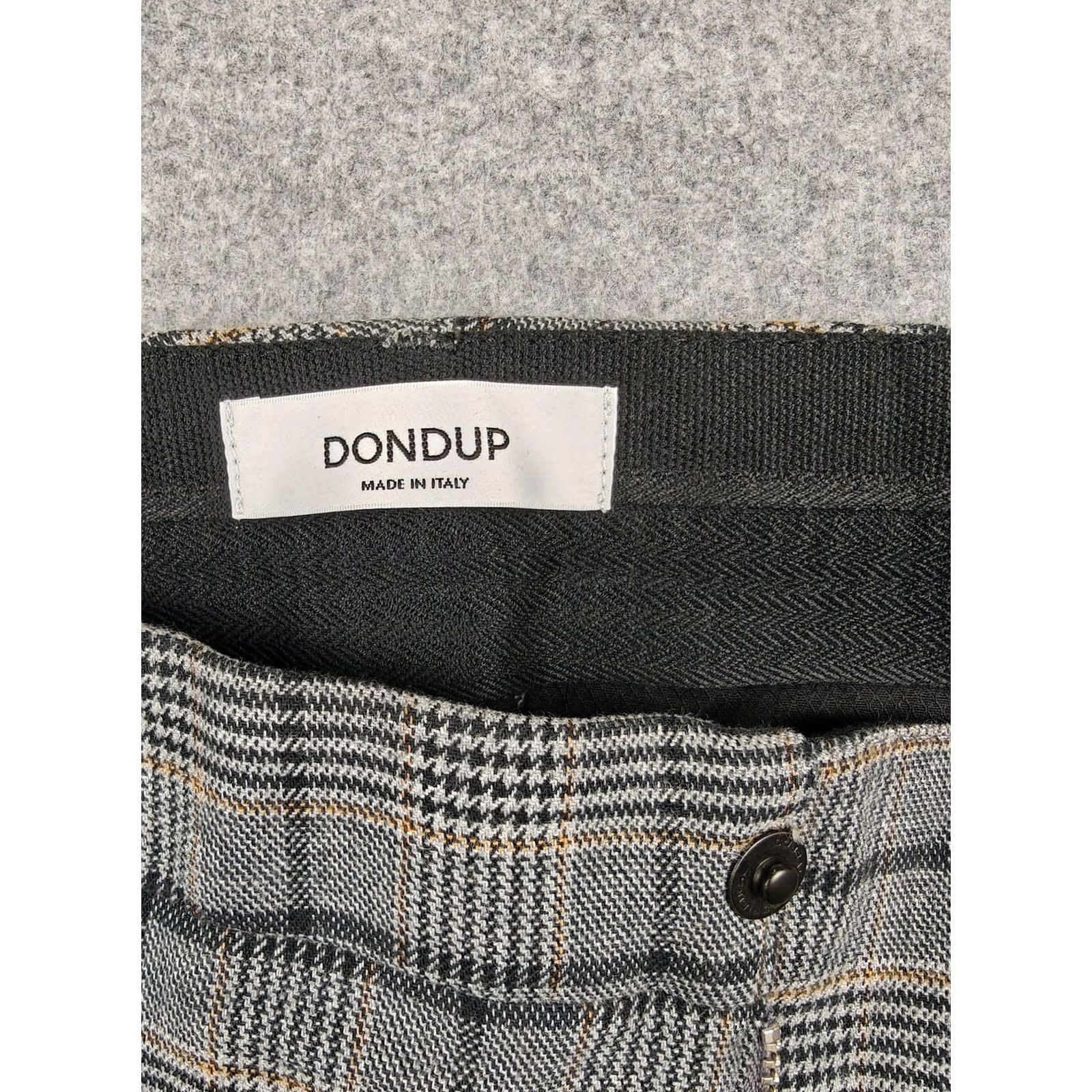 Dondup Dondup Pants Mens 29x30 Gray Gaubert Plaid Tweed Stretch Cotton Made Italy New Size US 29 - 5 Thumbnail