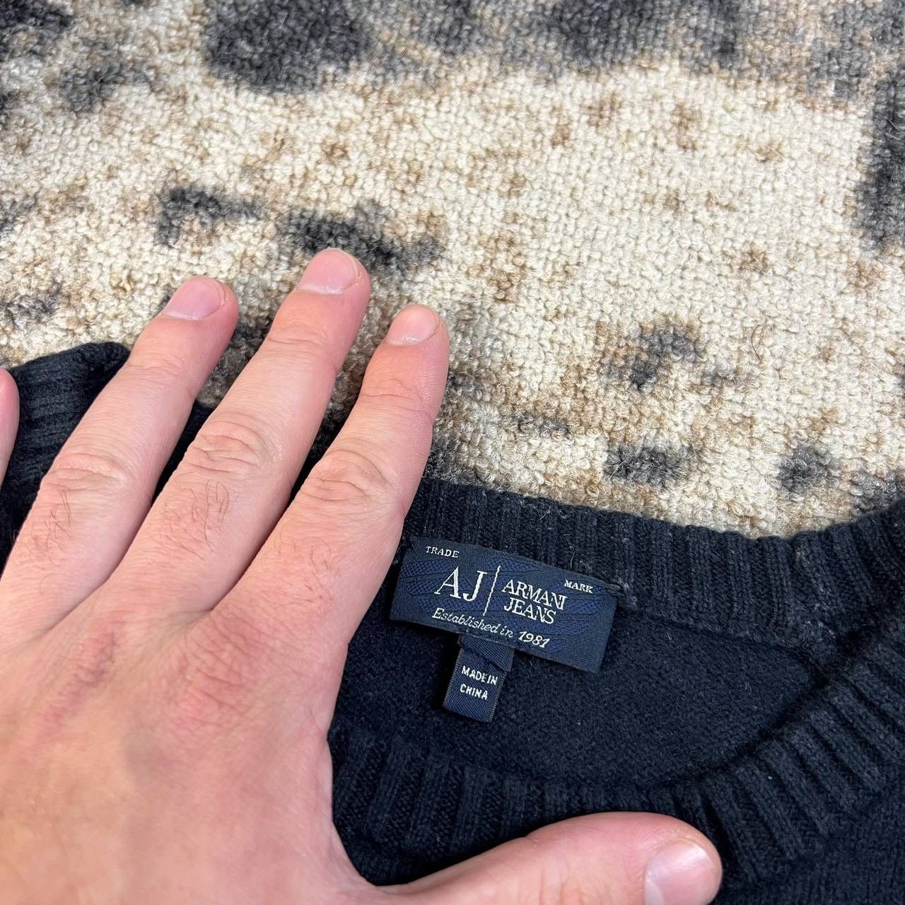 Armani Armani Jeans Vintage Y2K Luxury Wool Sweater Size US XL / EU 56 / 4 - 6 Thumbnail
