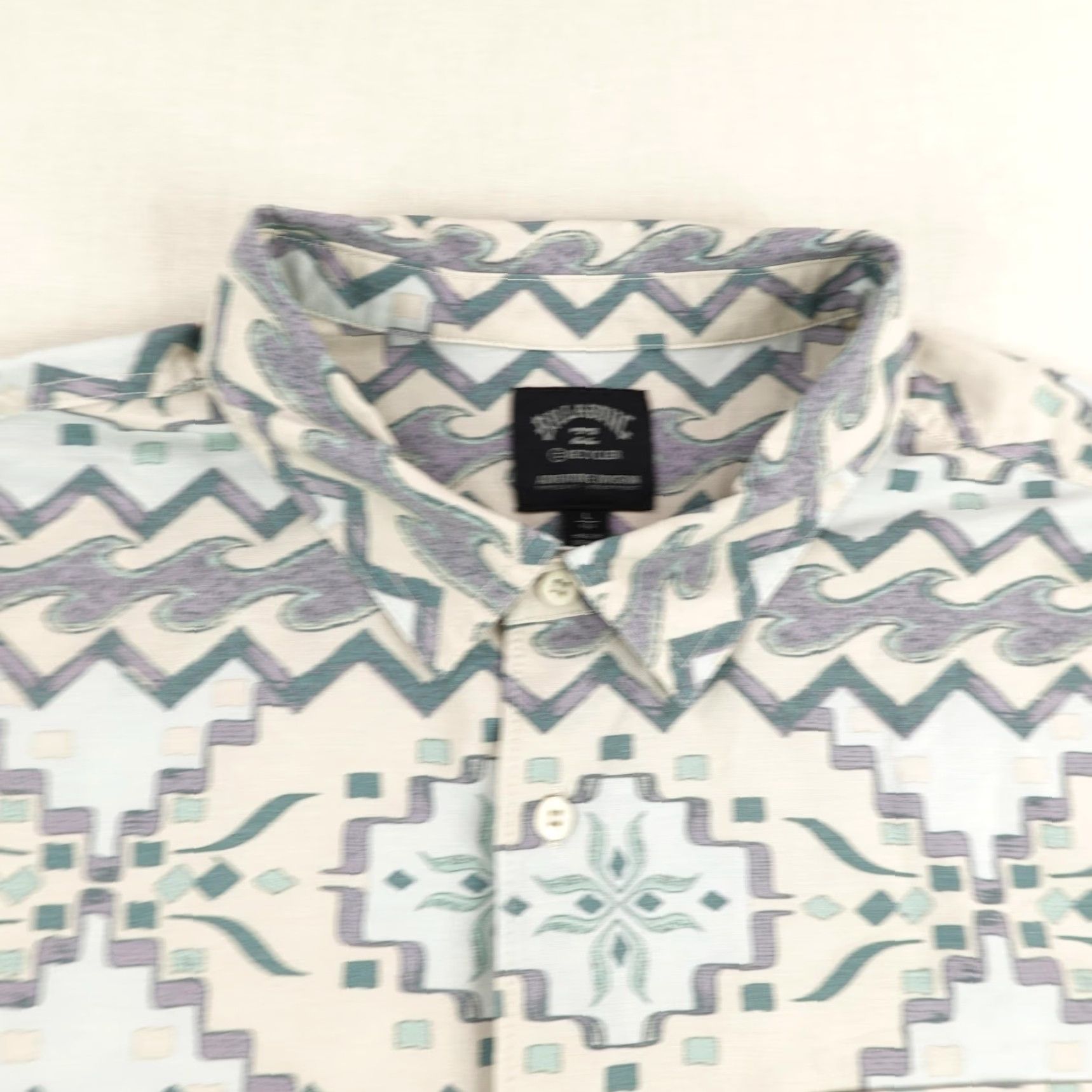 Billabong Billabong Shirt Mens Large Beige Blue Purple Aztec Performance Button Up Surfer Size US L / EU 52-54 / 3 - 2 Thumbnail