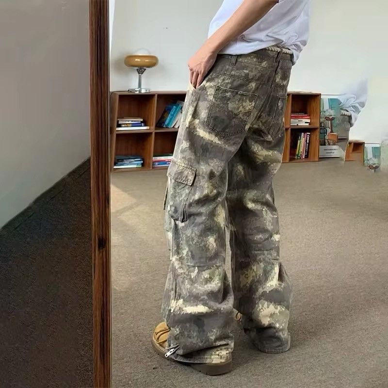 Japanese Brand × Vintage Vintage Camouflage Design Drawstring Casual Pants Size US 33 - 3 Thumbnail