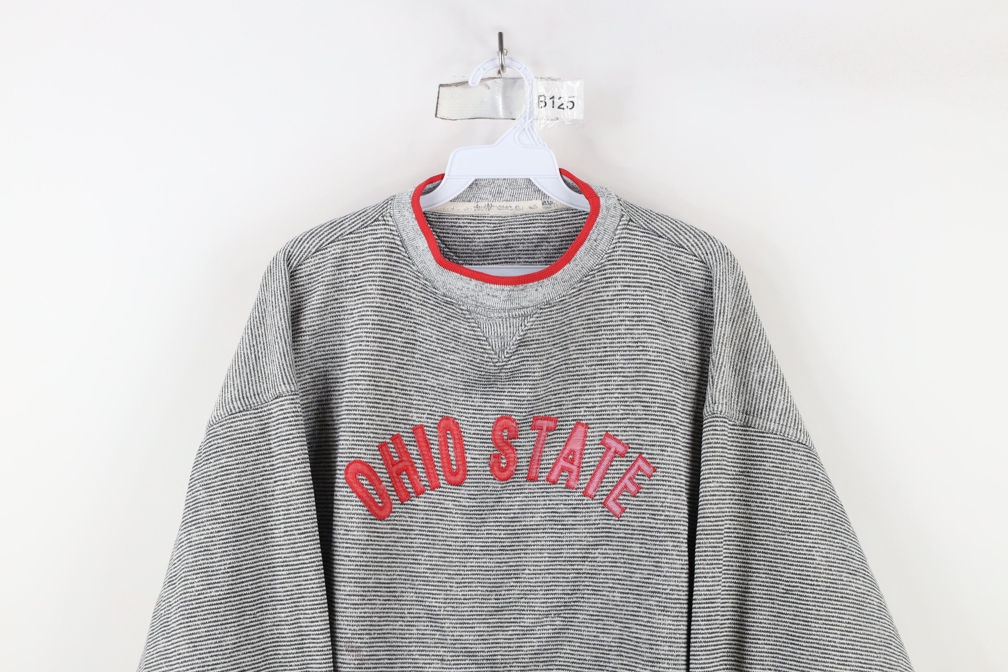 Vintage Vintage 90s Spell Striped Ohio State University Sweatshirt Size US XXL / EU 58 / 5 - 2 Thumbnail